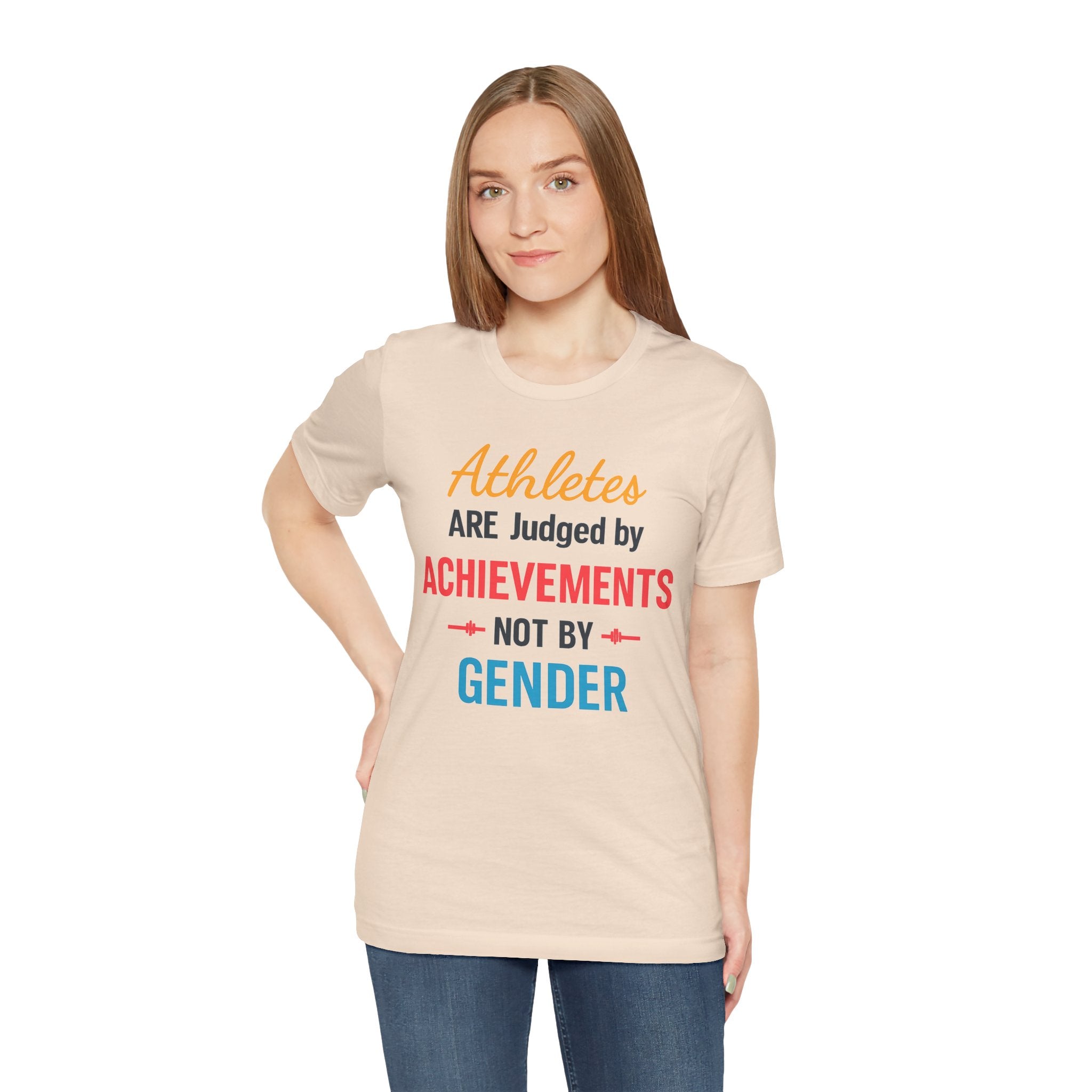 Unisex Sports Tee - Athletes Are Judged By Achievements