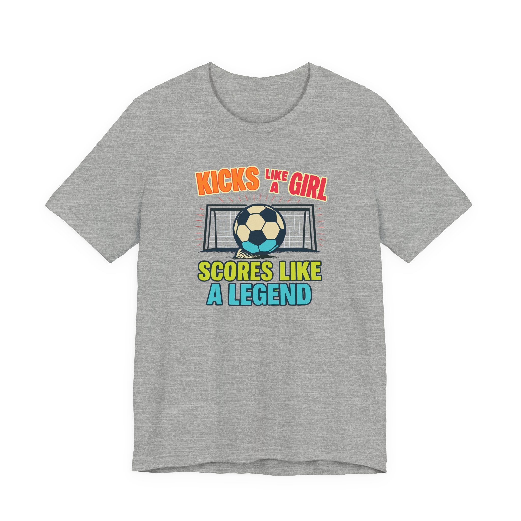 Soccer Inspired Fun Tee - Kicks Like A Girl