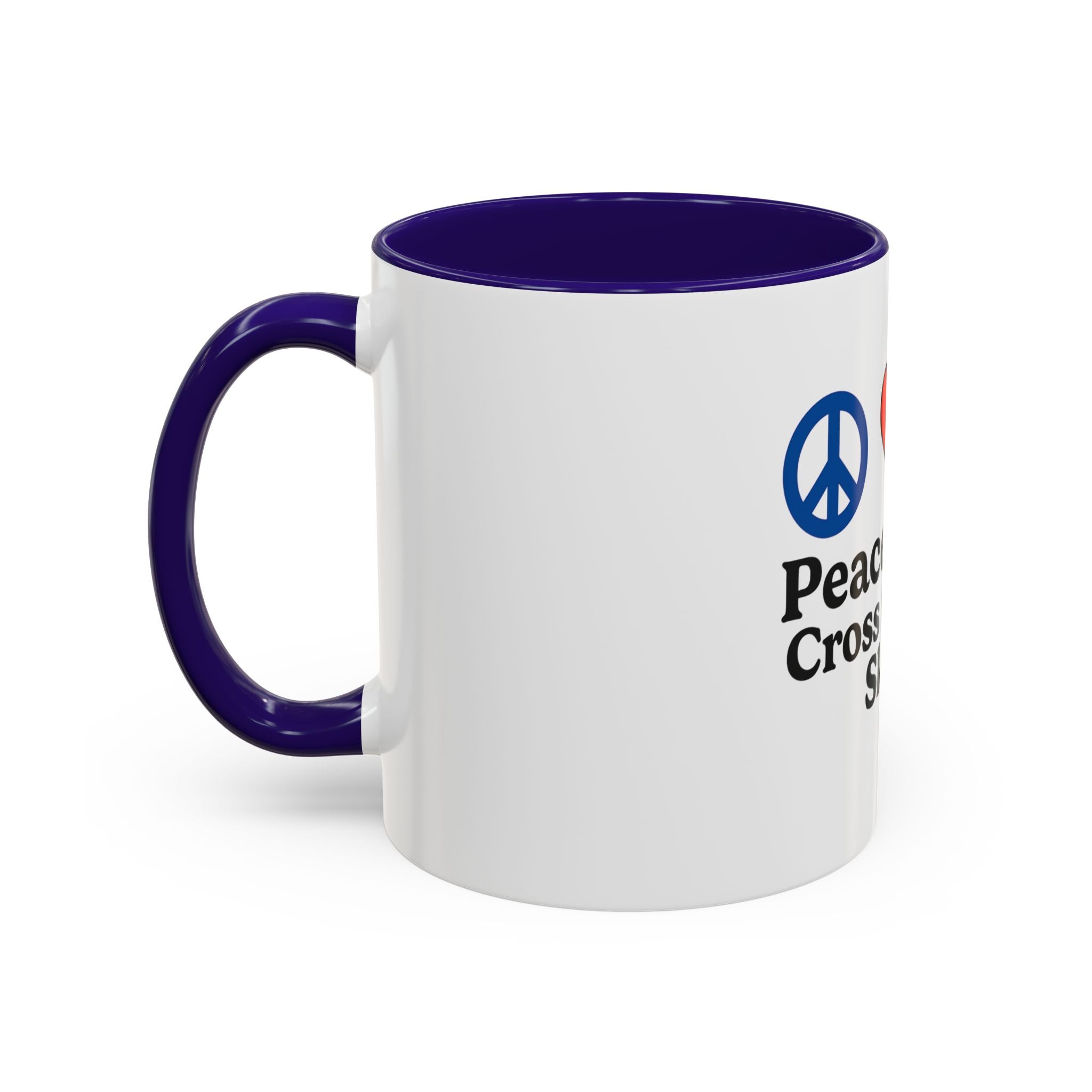 Peace, Love & Cross Country Skiing Mug