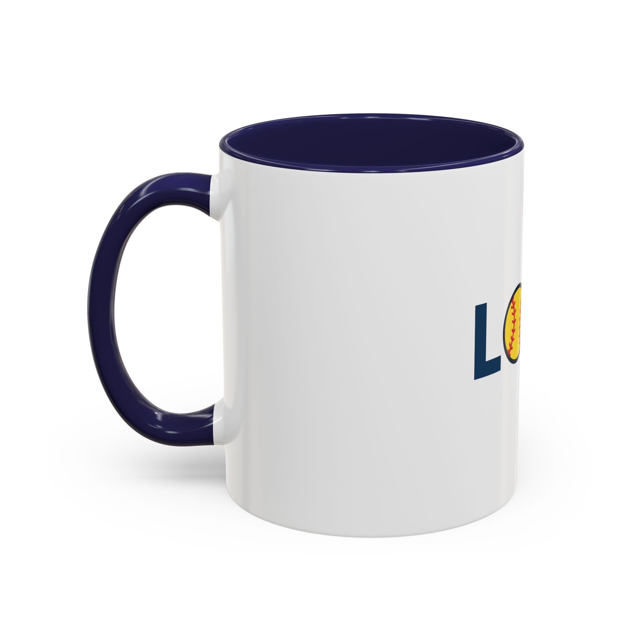 Love Baseball Accent Coffee Mug