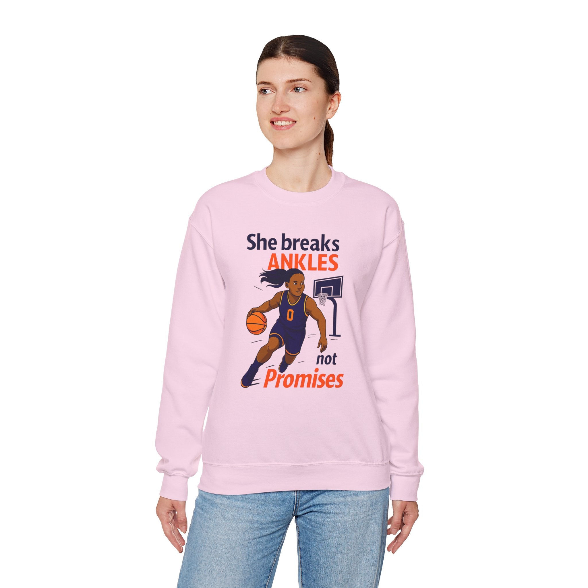 Basketball Sweatshirt, She Breaks Ankles Crewneck