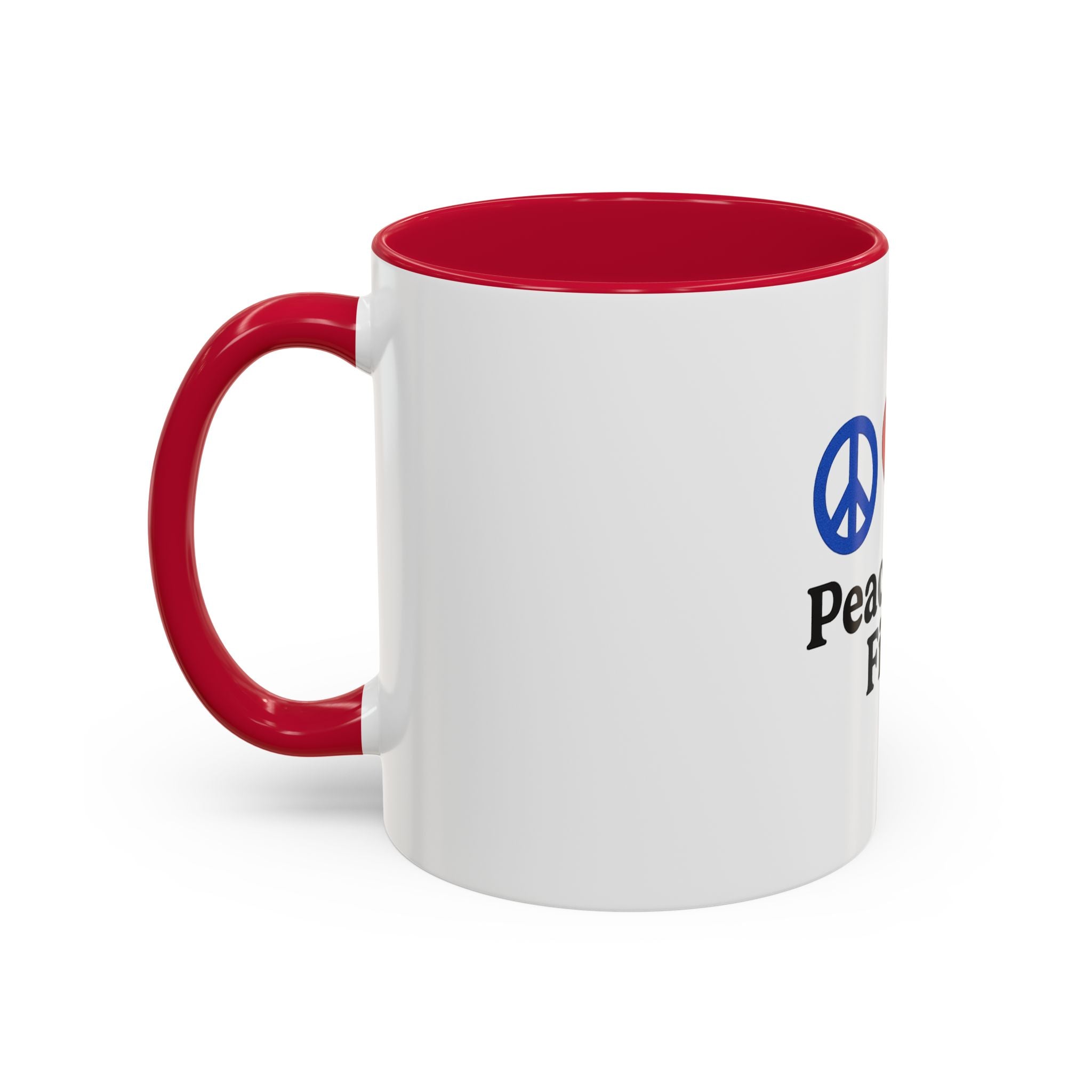 Peace, Love & Fishing Mug - Colorful Ceramic Coffee Cup for Anglers