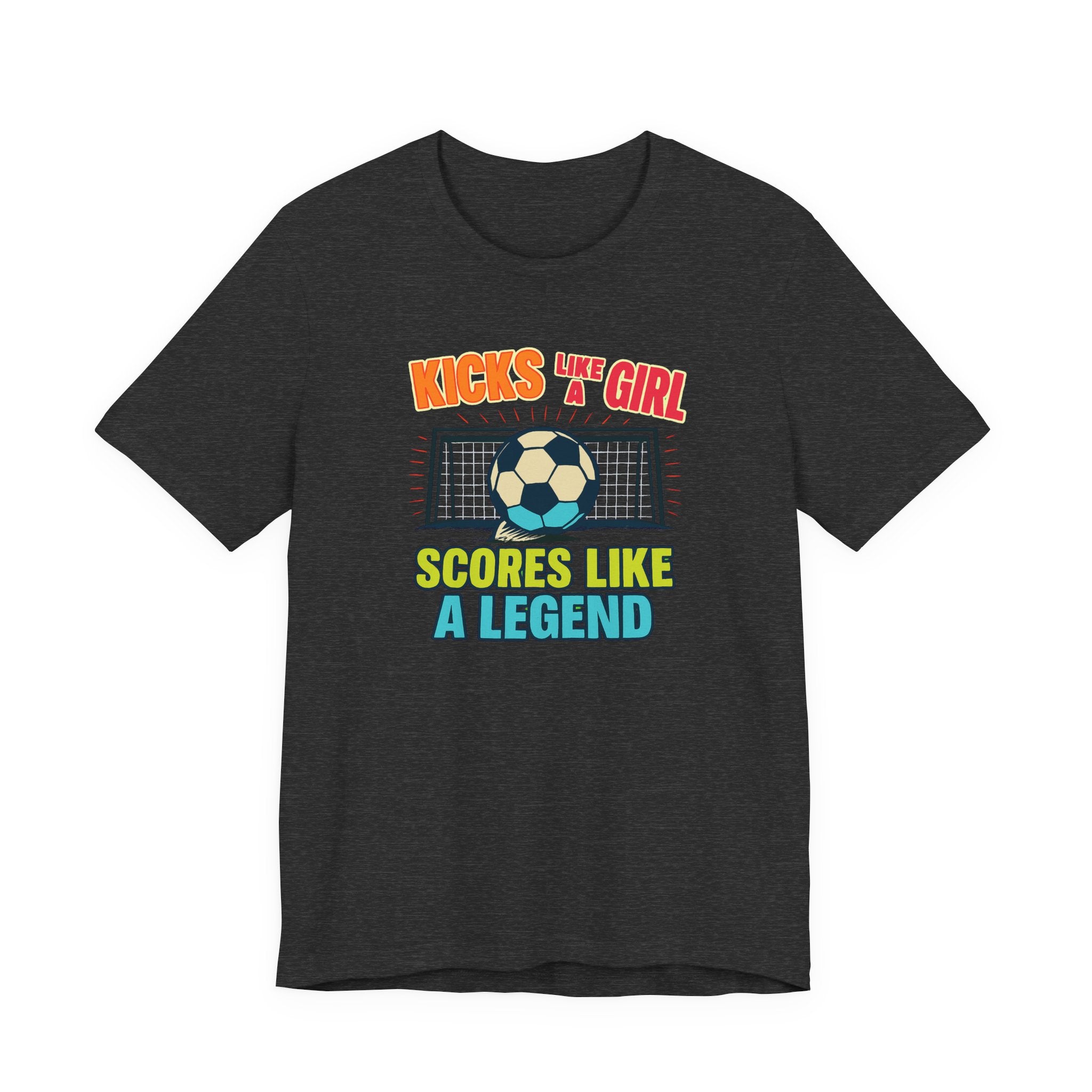 Soccer Inspired Fun Tee - Kicks Like A Girl