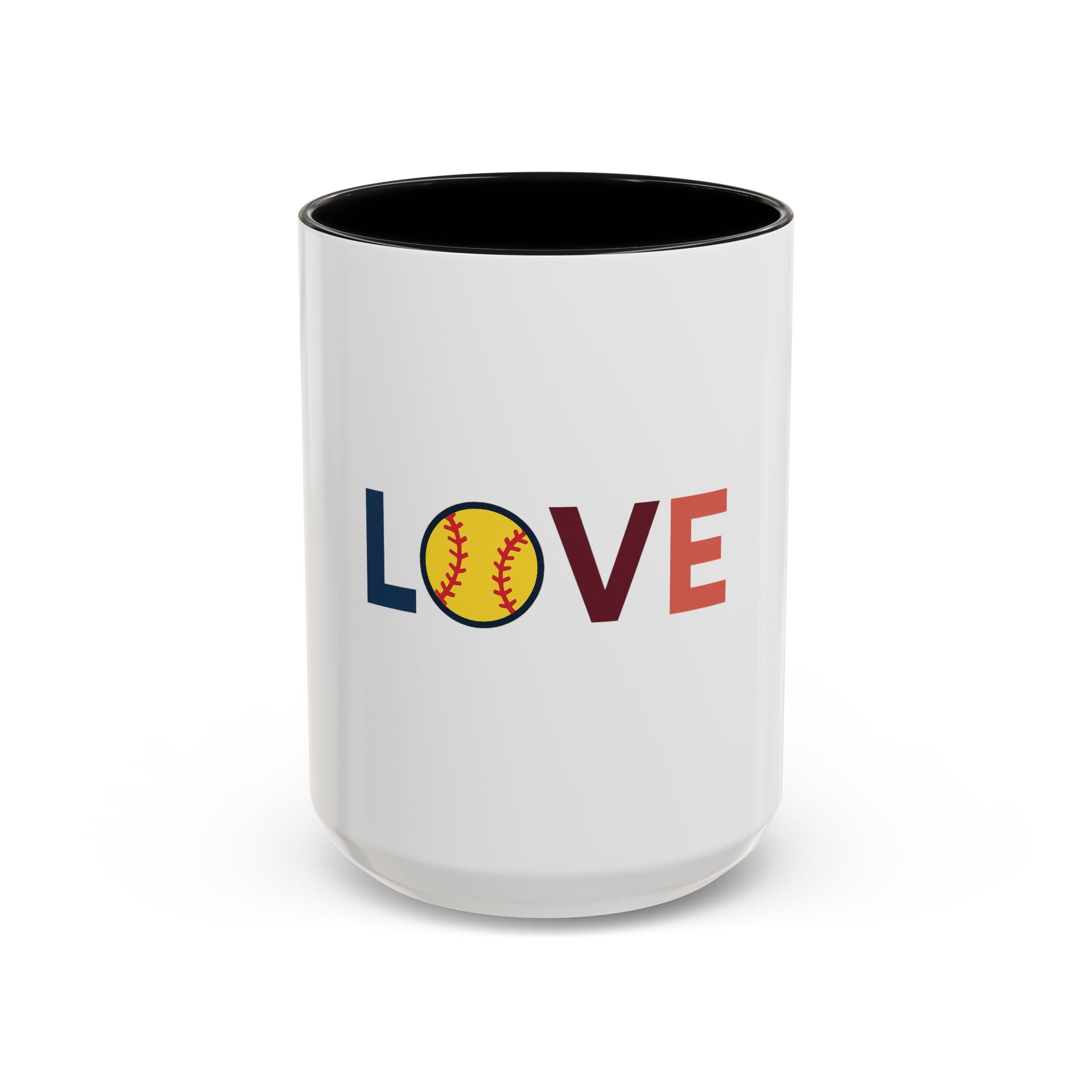 Love Baseball Accent Coffee Mug