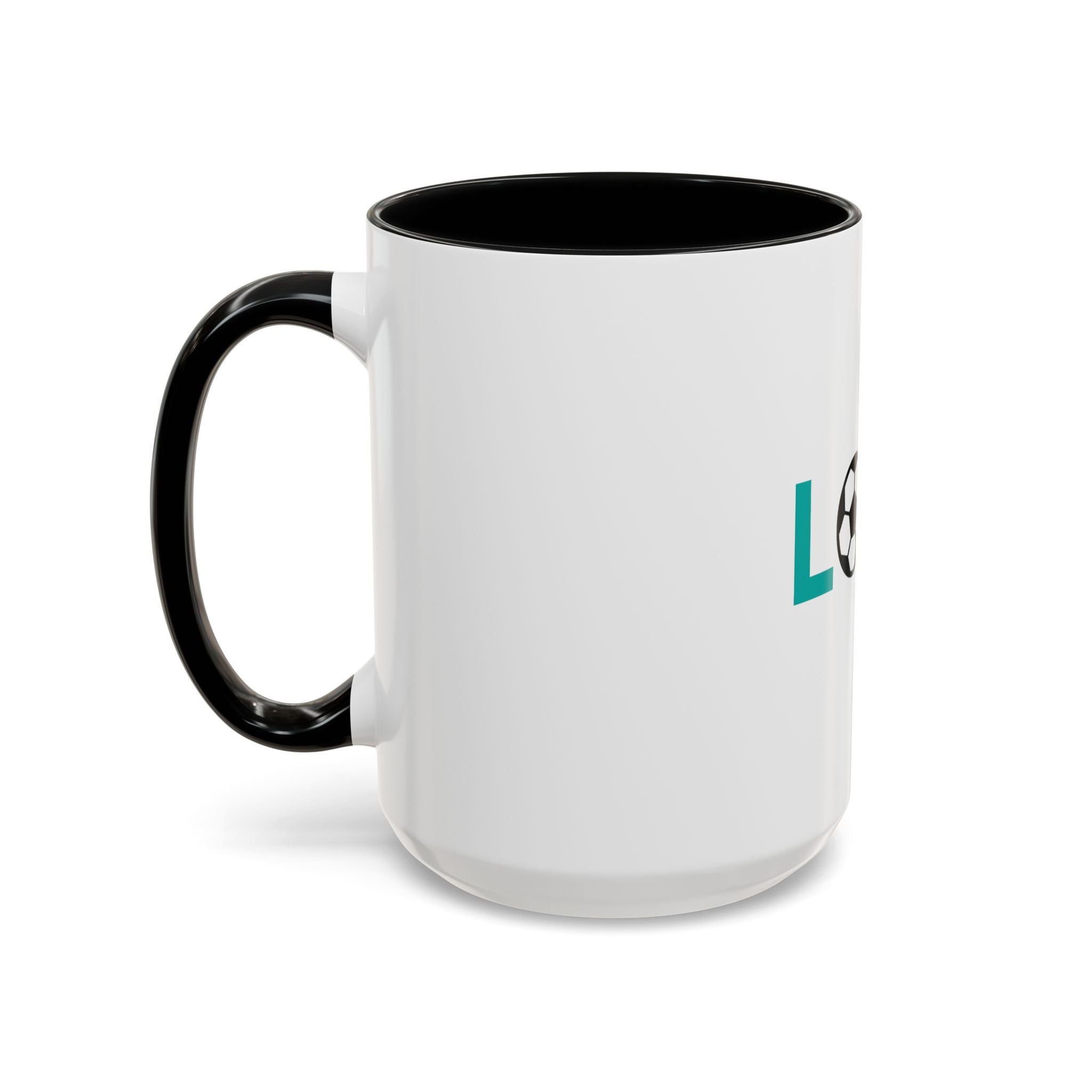 Love Soccer Accent Coffee Mug, Personalized Gift for Soccer Fans