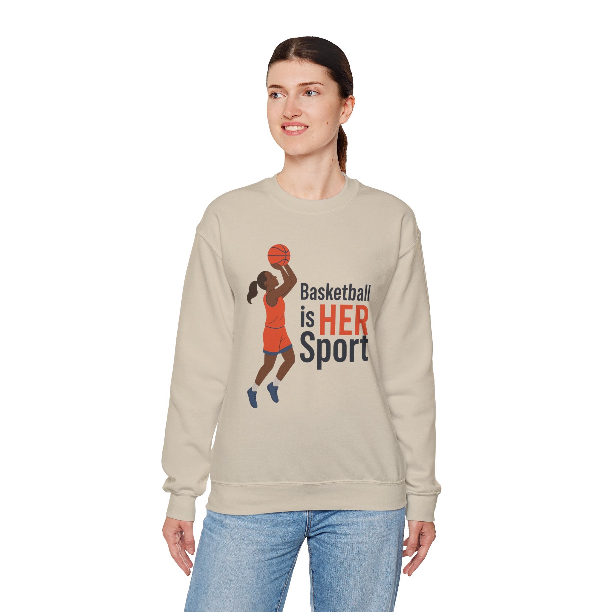 Basketball Is Her Sport Sweatshirt, Unisex Crewneck