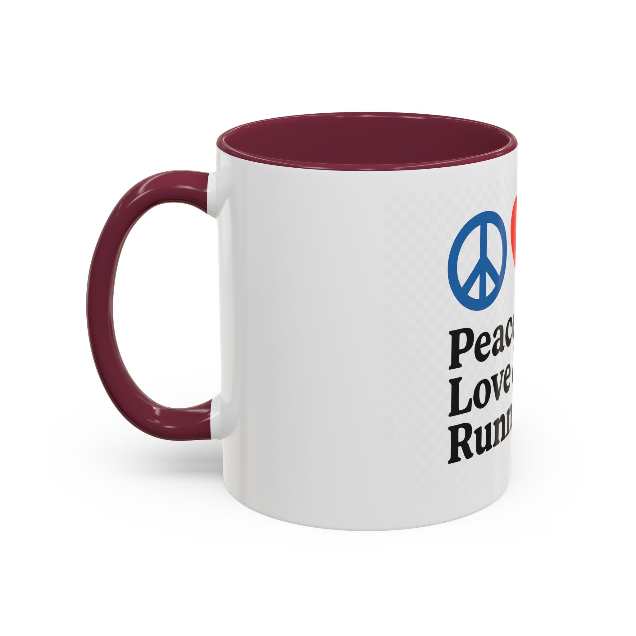 Peace Love & Running Motivational Mug