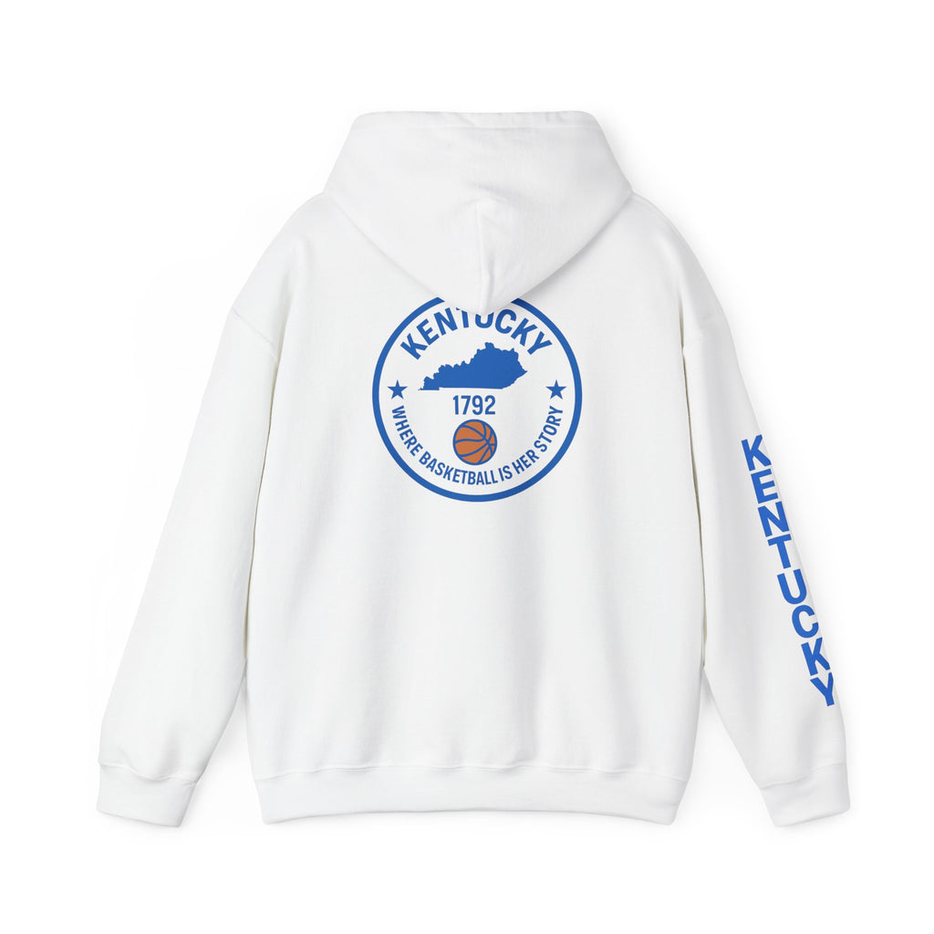 Kentucky Basketball Hoodie — "Where Basketball Is Way Bigger" State Seal Sweatshirt