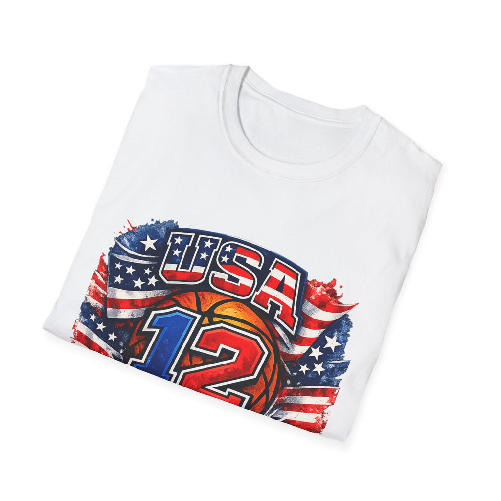 USA Basketball Number 12 Patriotic T-Shirt