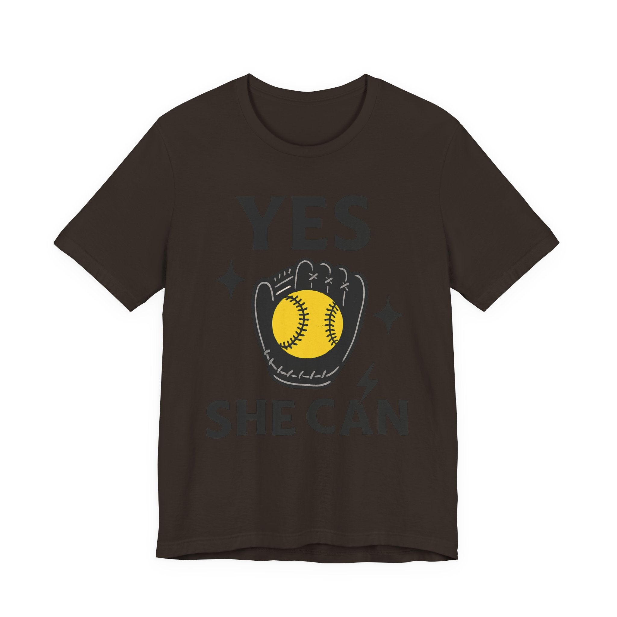 Yes, She Can Softball Unisex Tee