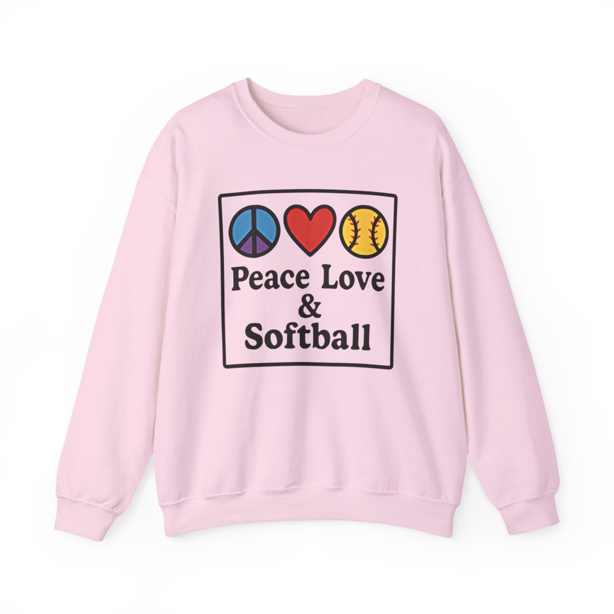 Peace Love & Softball Crewneck Sweatshirt