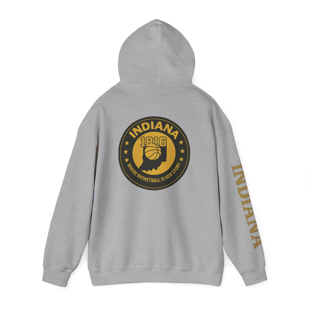 Hoodie — Indiana Basketball 1816 Vintage State Emblem