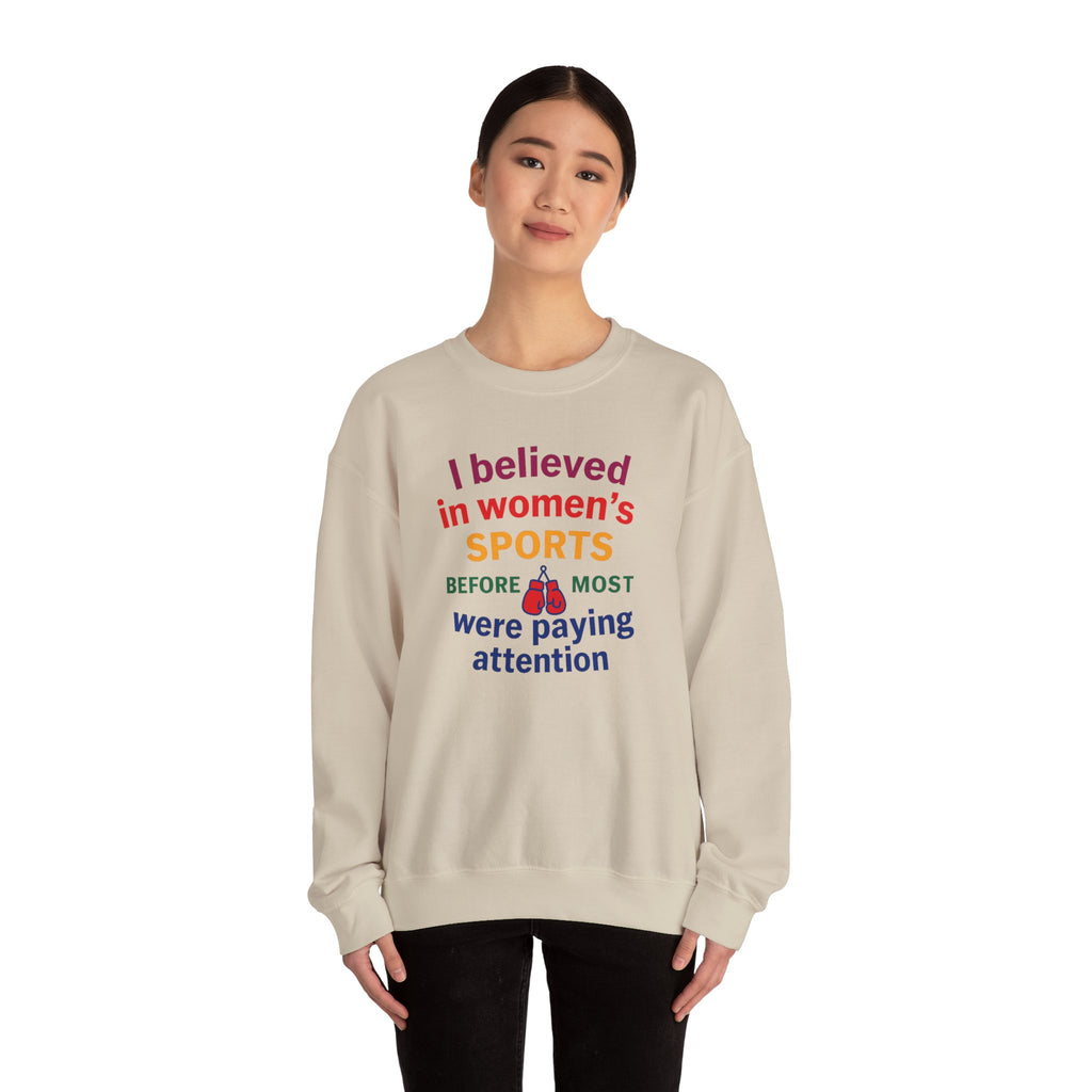 Sporty Statement Crewneck Sweatshirt, Women's Sports