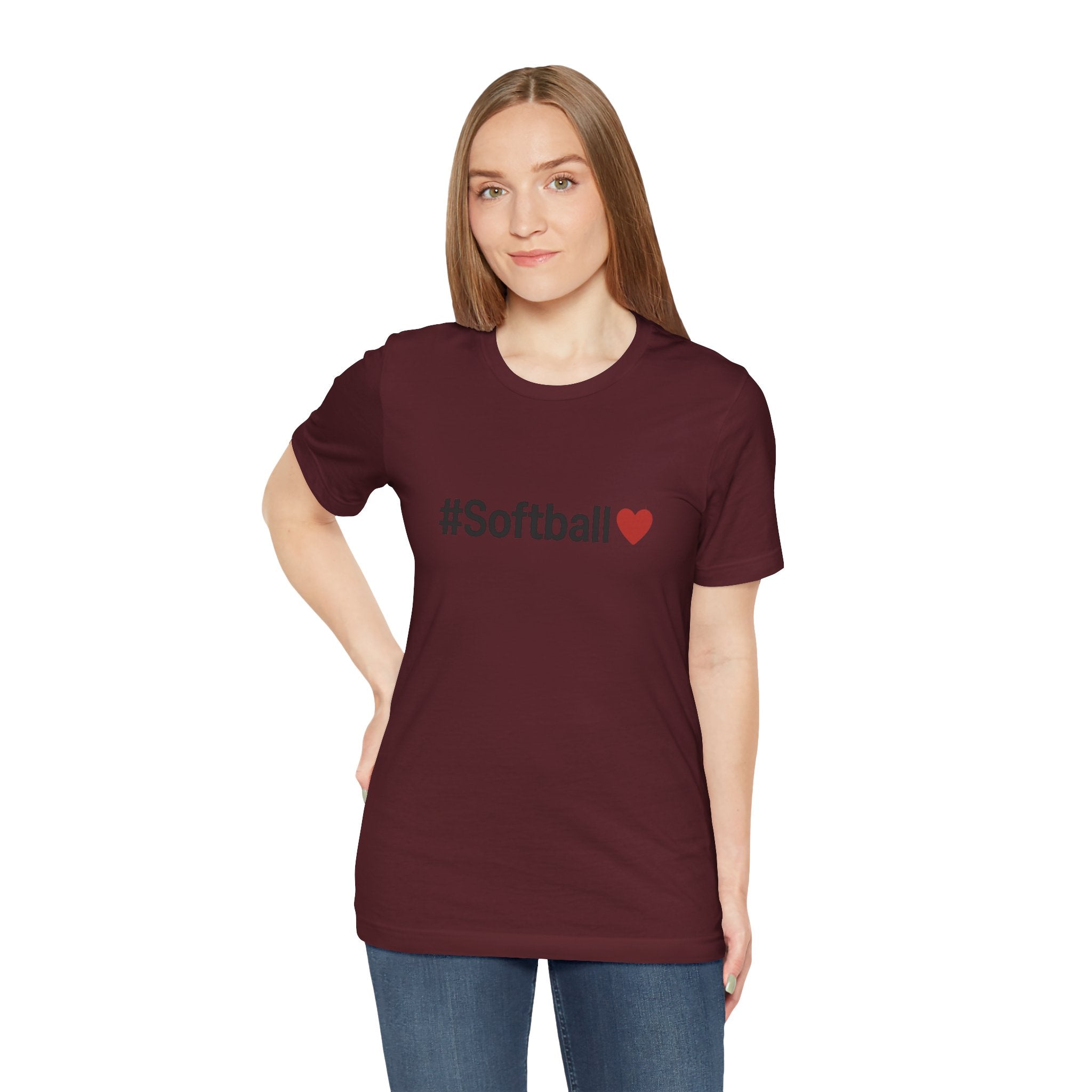 Softball Love Tee - Unisex Jersey Short Sleeve Shirt