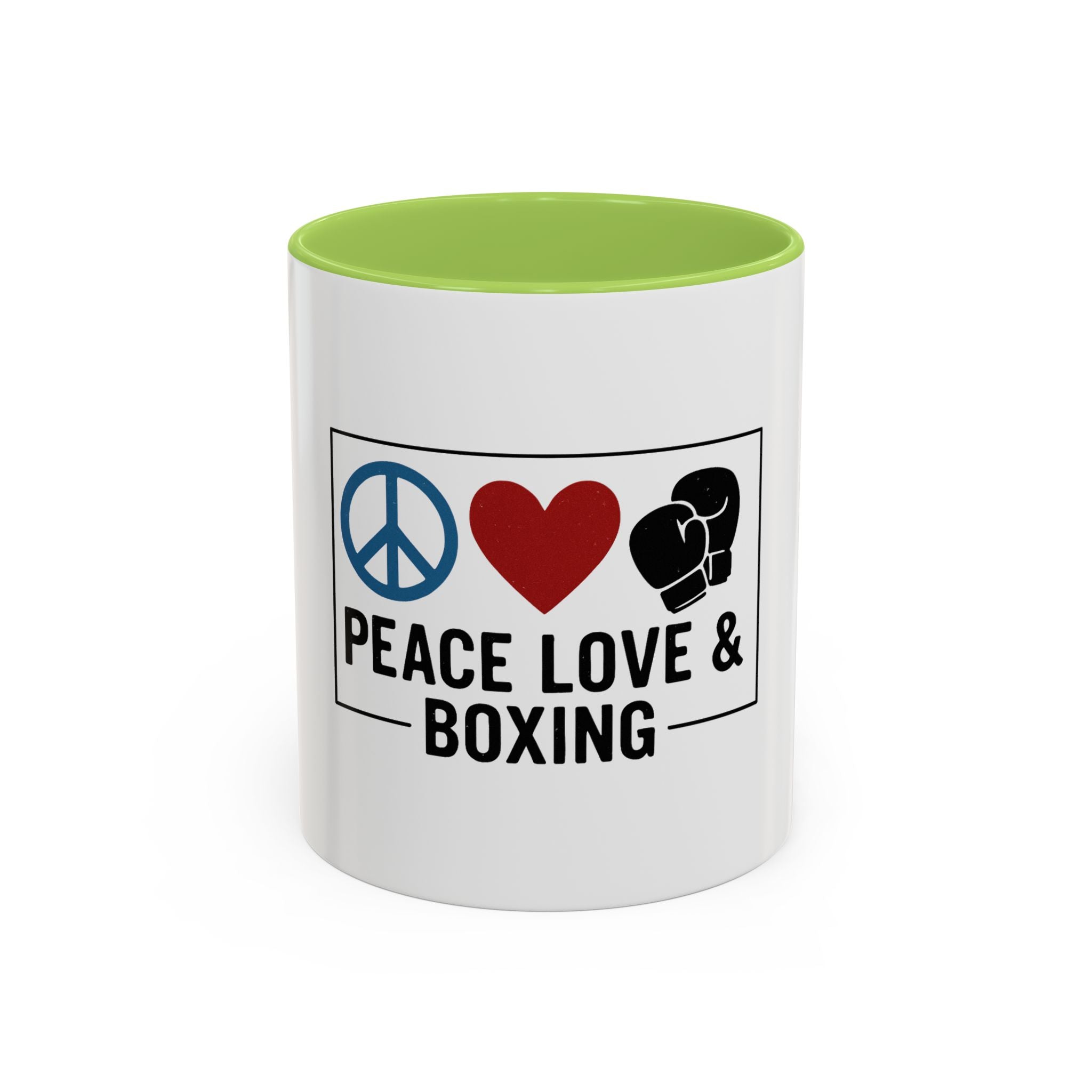 Peace Love & Boxing Mug | Accent Coffee Mug