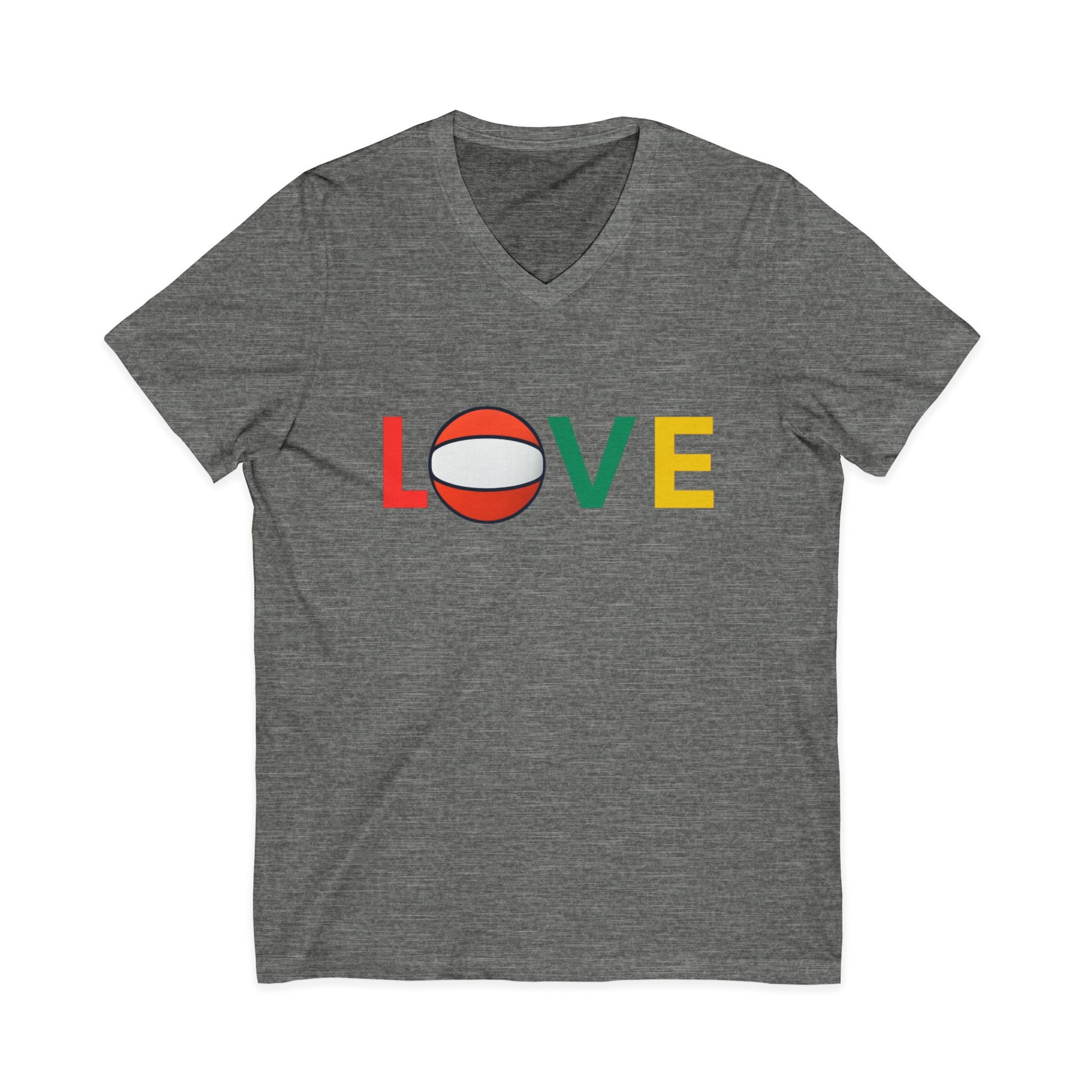 Volleyball Love V-Neck Tee for Sports Lovers