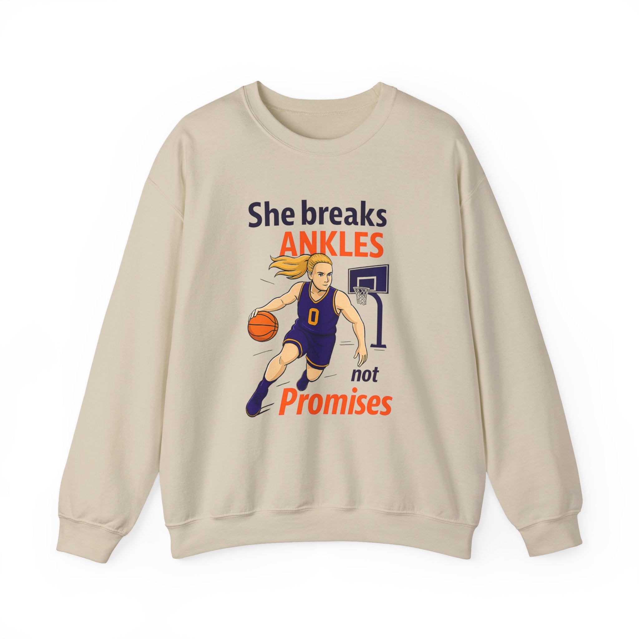 Basketball Sweatshirt, She Breaks Ankles Crewneck