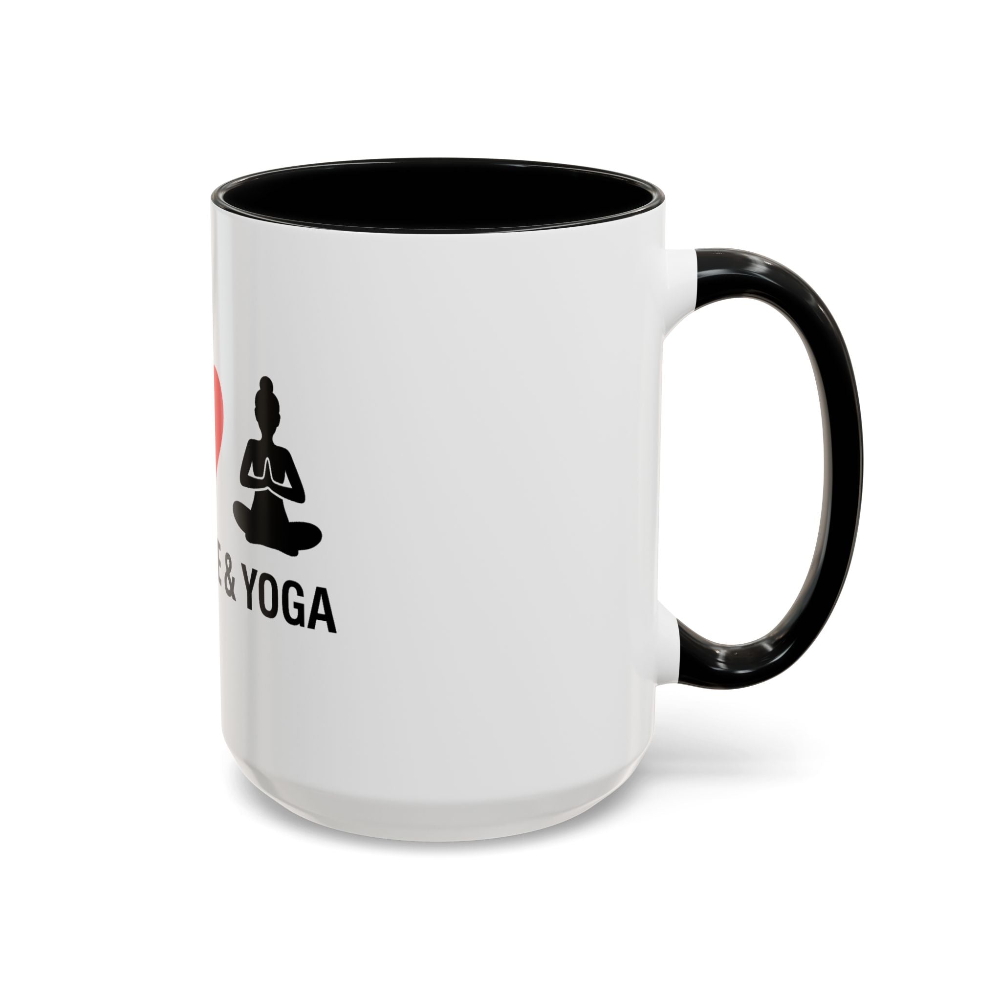 Peace Love & Yoga Accent Coffee Mug
