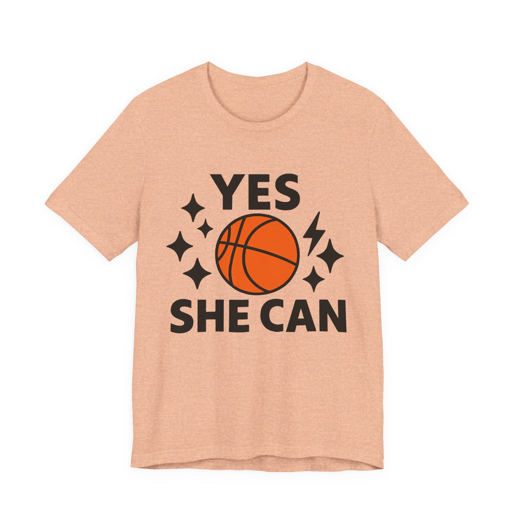 Yes, She Can Basketball Unisex Tee