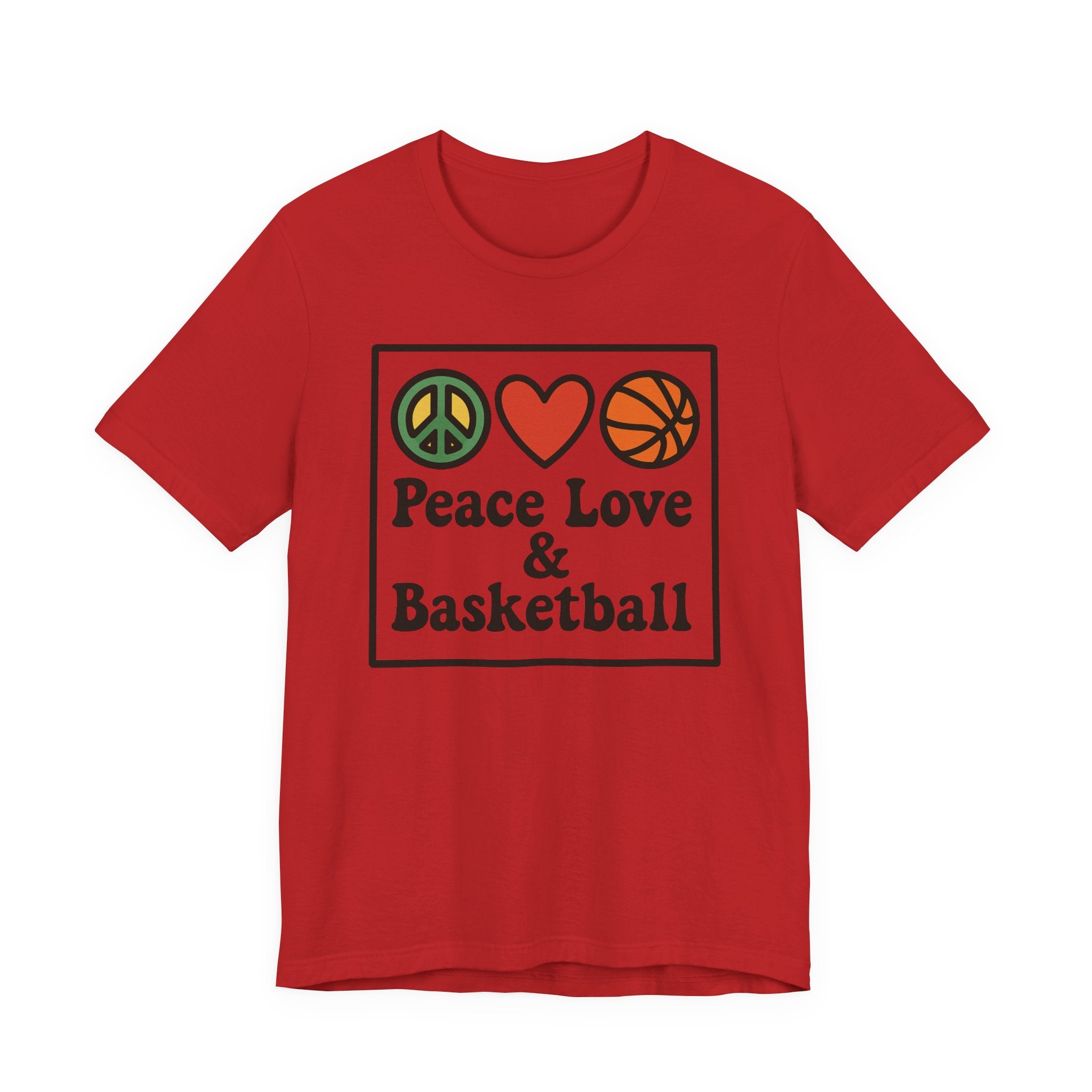 Peace, Love & Basketball Tee for Sports Lovers