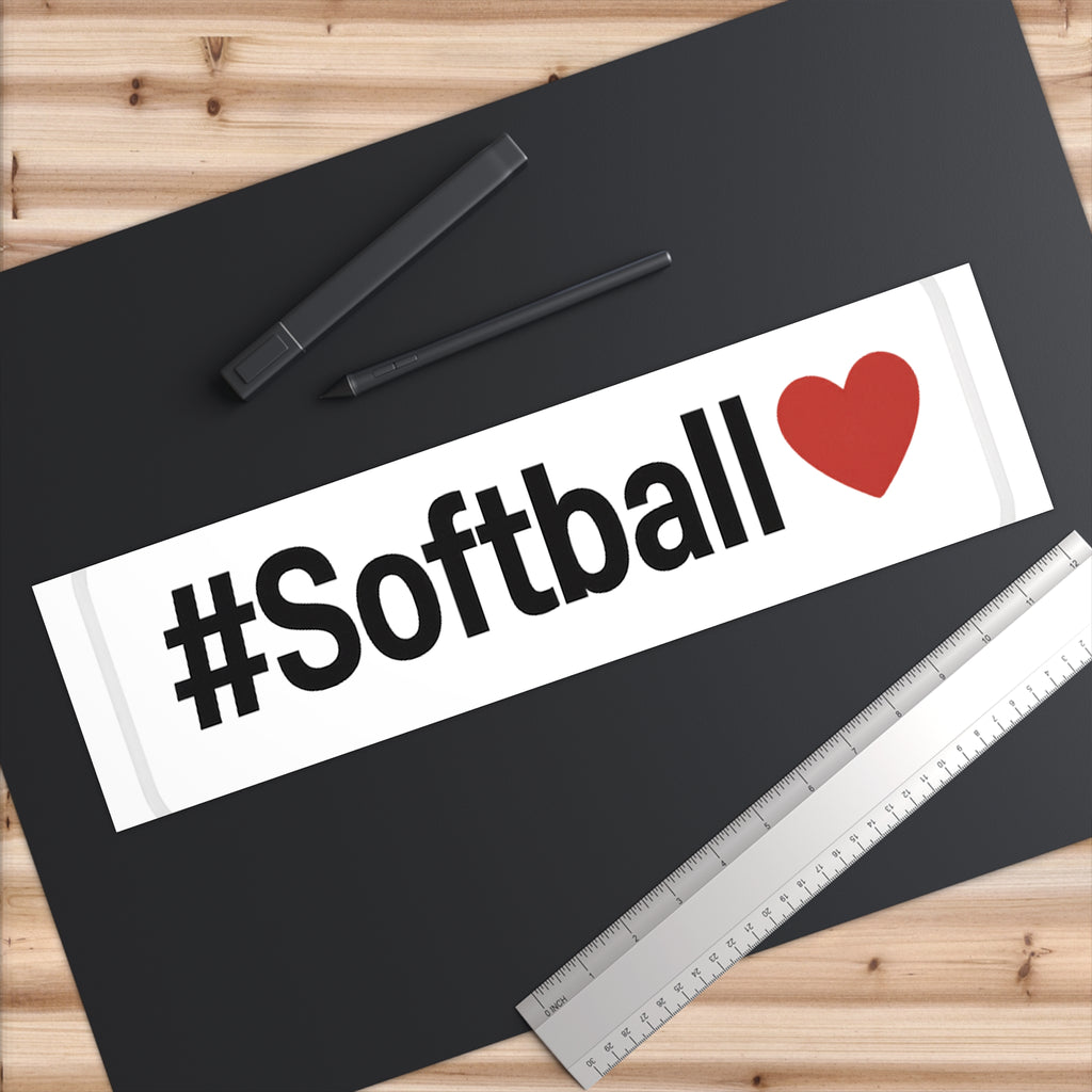 Softball Love Bumper Sticker