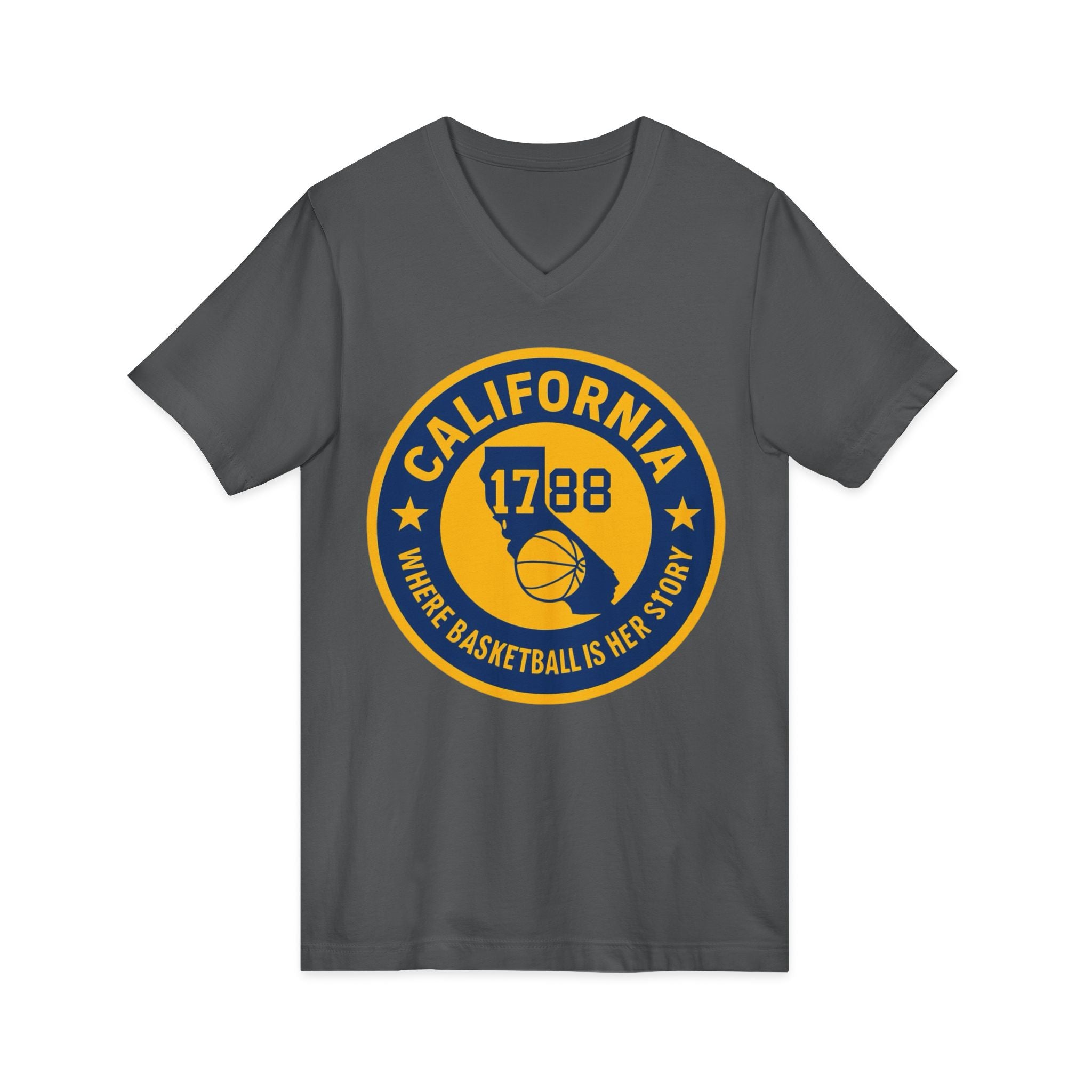 California Basketball V-Neck Tee - Celebrate Your Love for the Game!