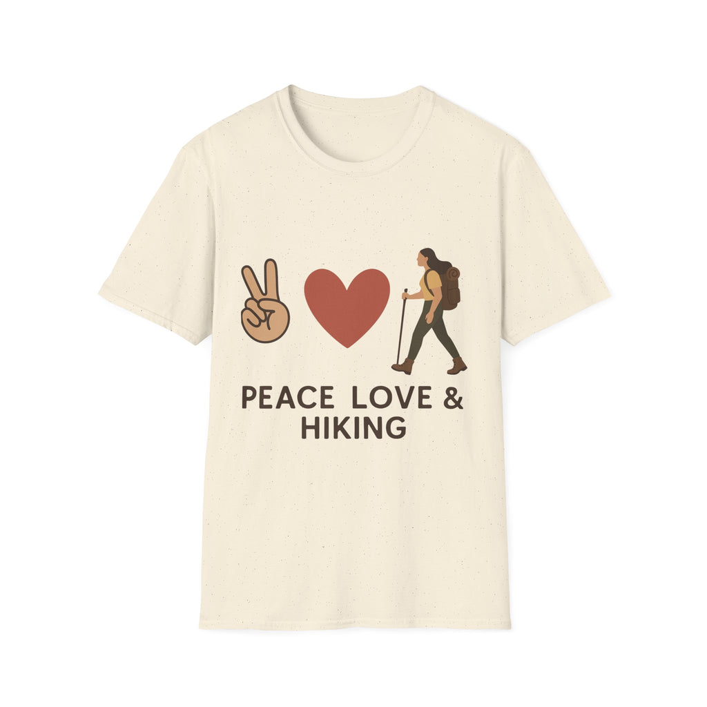 Peace Love & Hiking Unisex Softstyle T-Shirt