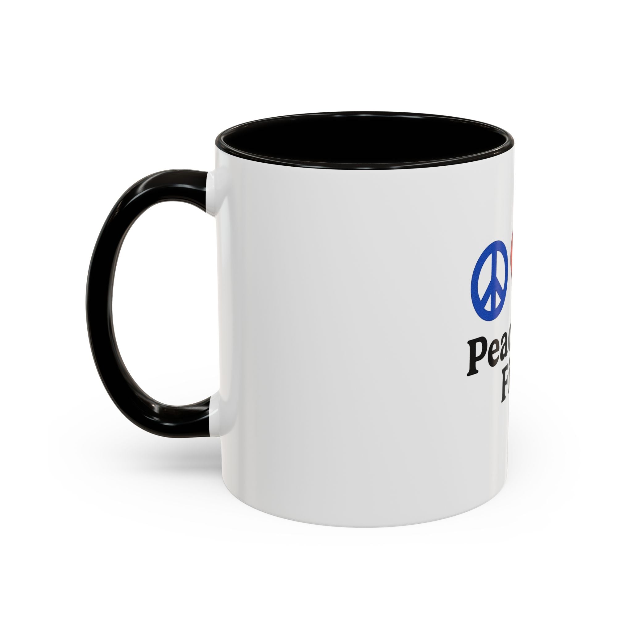Peace, Love & Fishing Mug - Colorful Ceramic Coffee Cup for Anglers