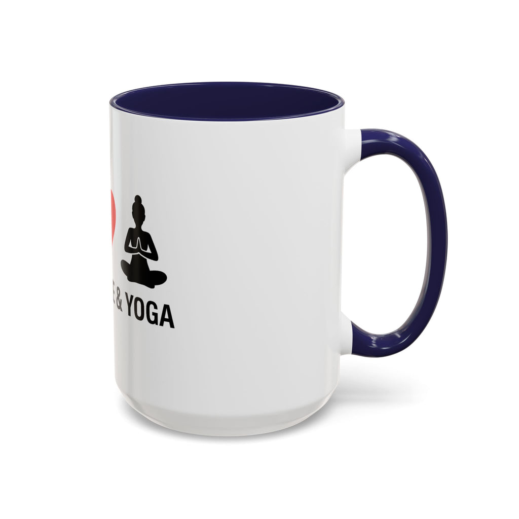 Peace Love & Yoga Accent Coffee Mug