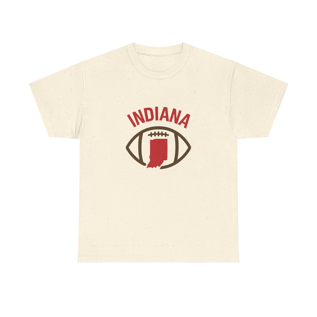 Indiana Football T-Shirt — State Map & Football Graphic Tee