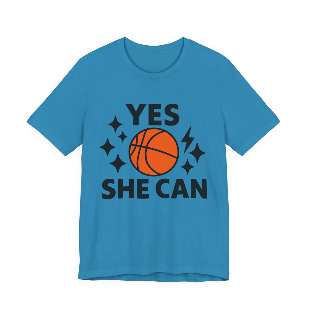 Yes, She Can Basketball Unisex Tee