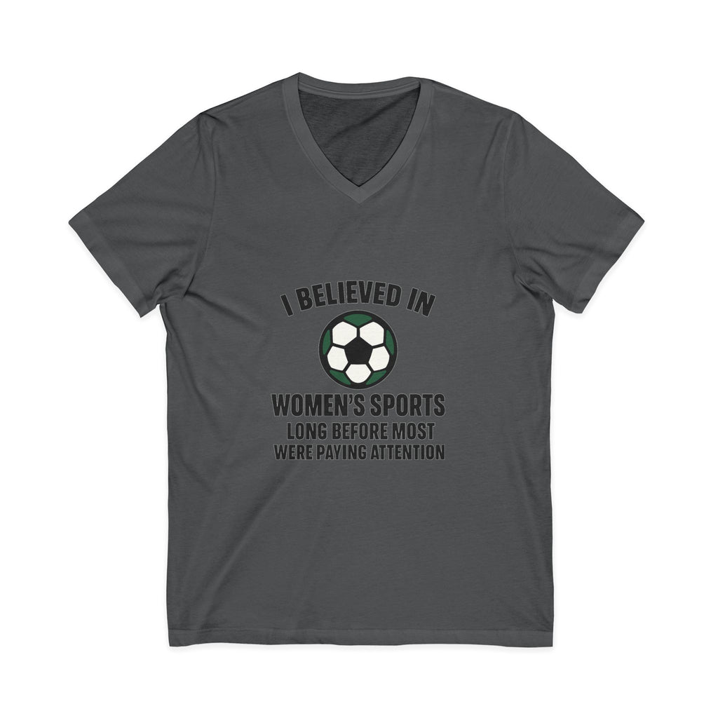 "I Believed in Women's Sports" Short Sleeve V-Neck Tee