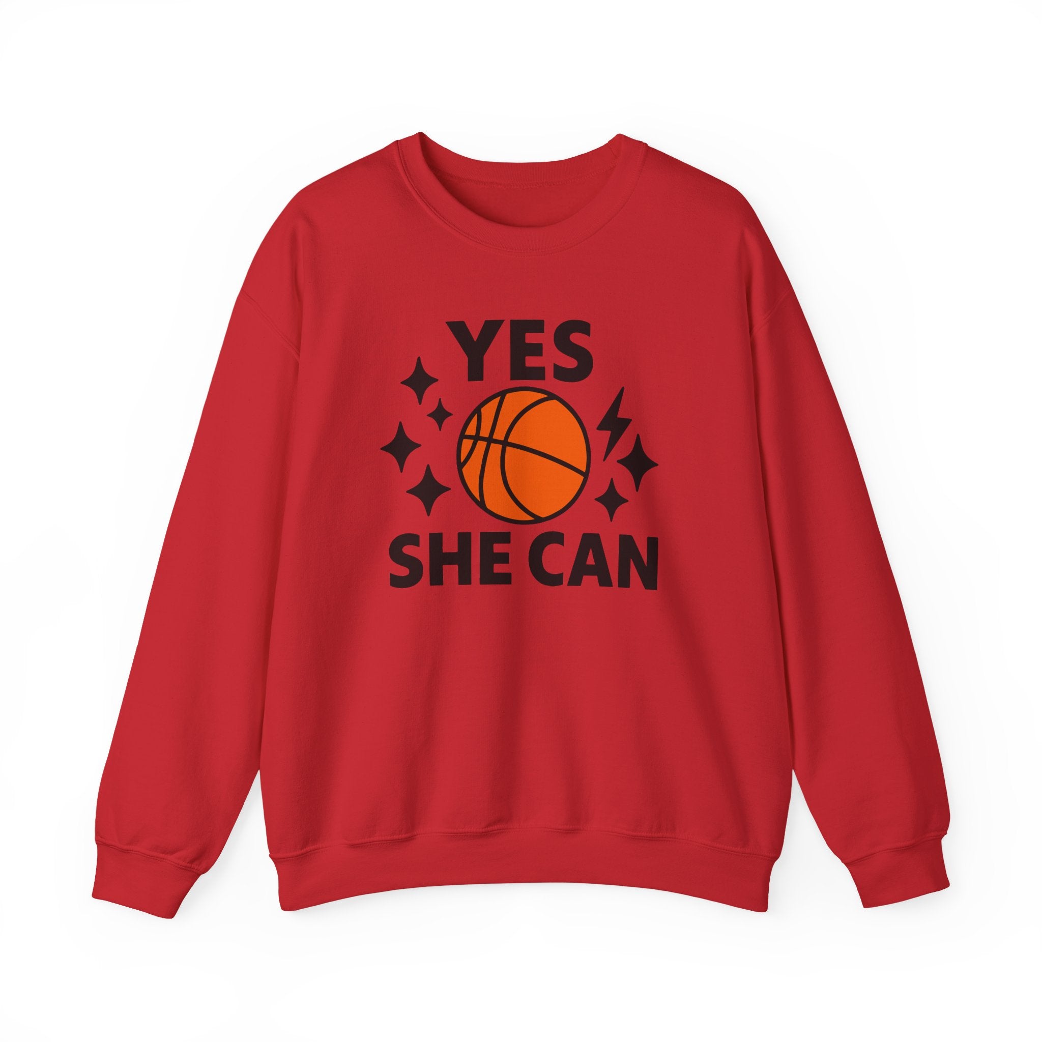 Yes, She Can Basketball Sweatshirt, Unisex Crewneck