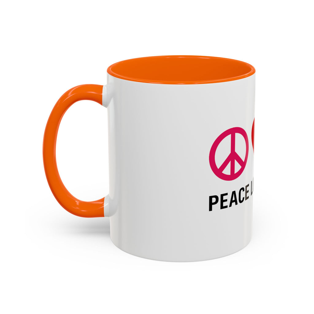 Peace Love & Yoga Accent Coffee Mug