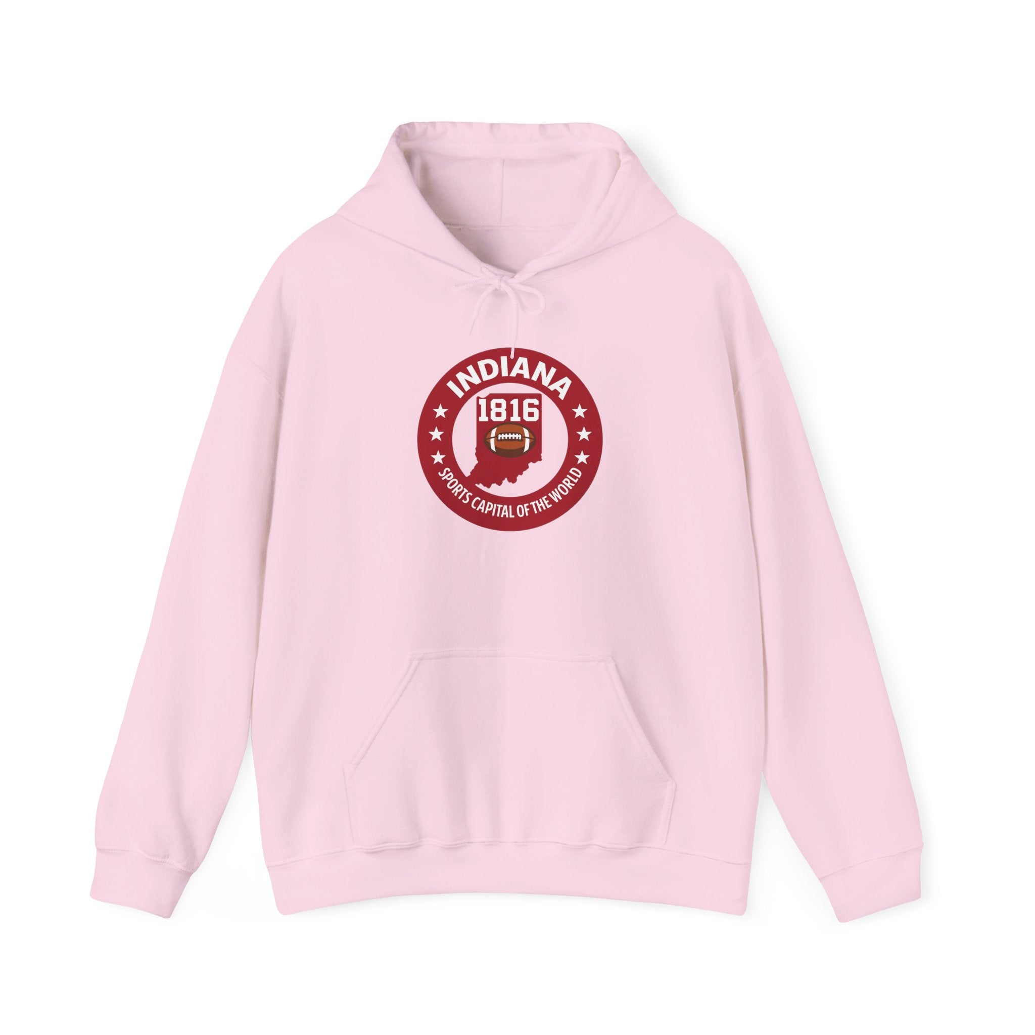 Indiana 1816 Hoodie — State Seal Retro College Sweatshirt