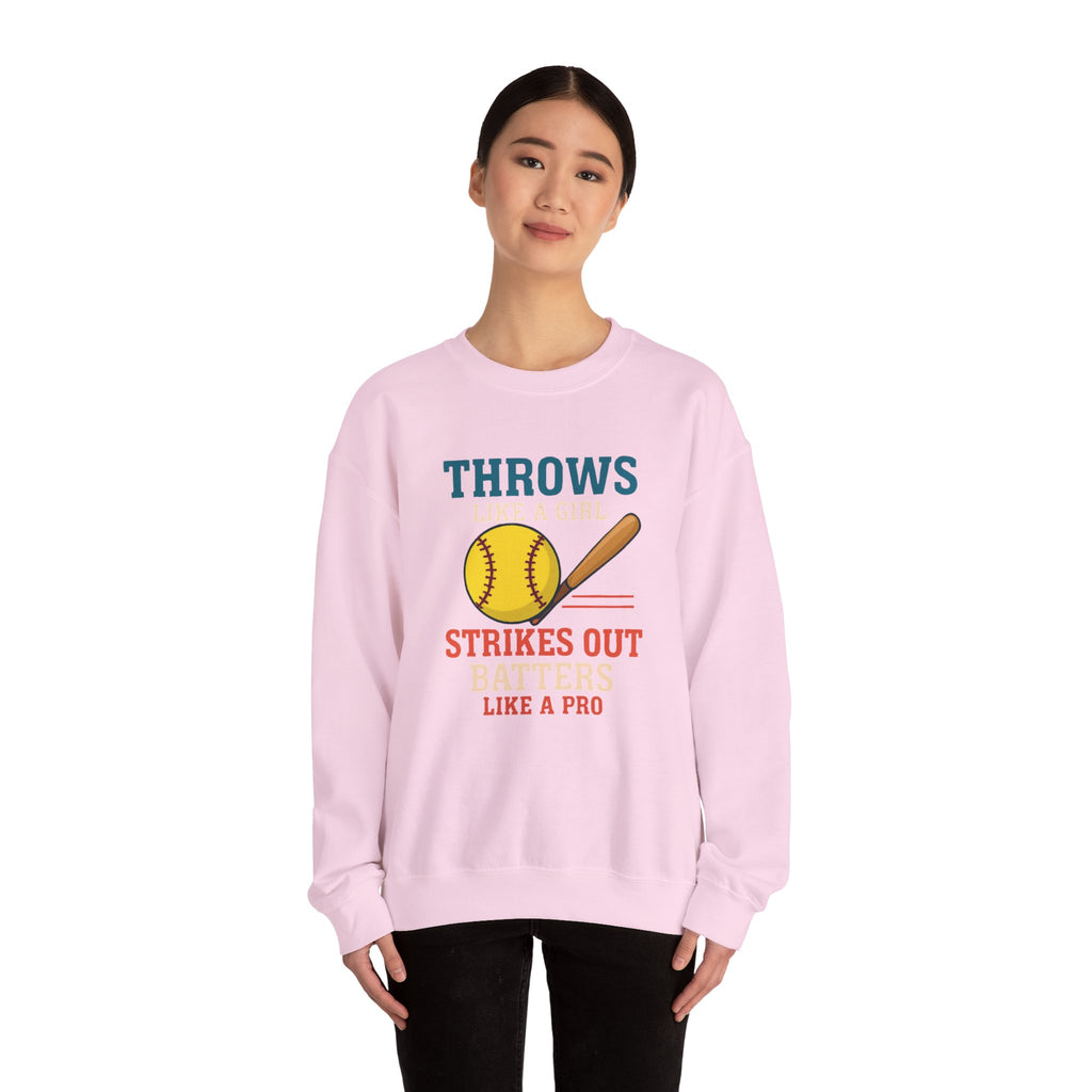 Softball Inspired Crewneck Sweatshirt
