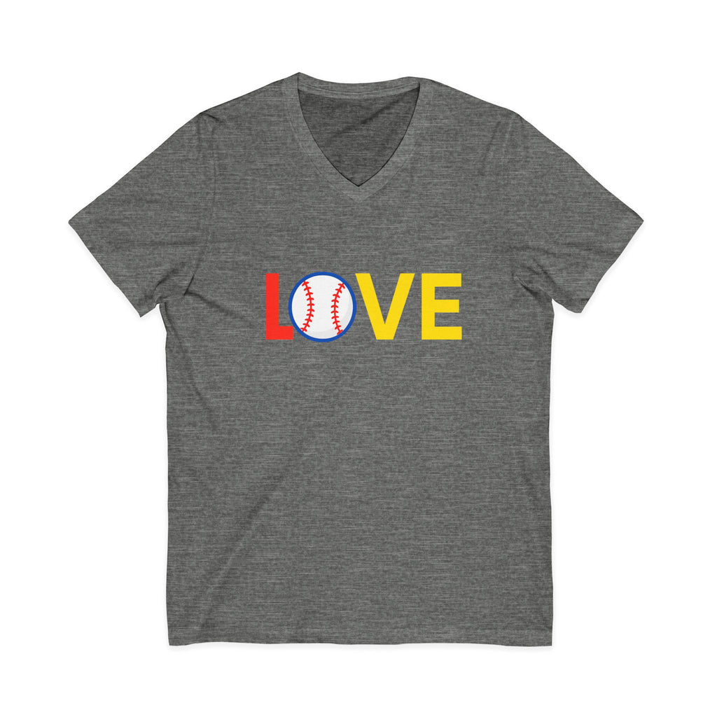 Baseball Love V-Neck Tee for Sports Fans