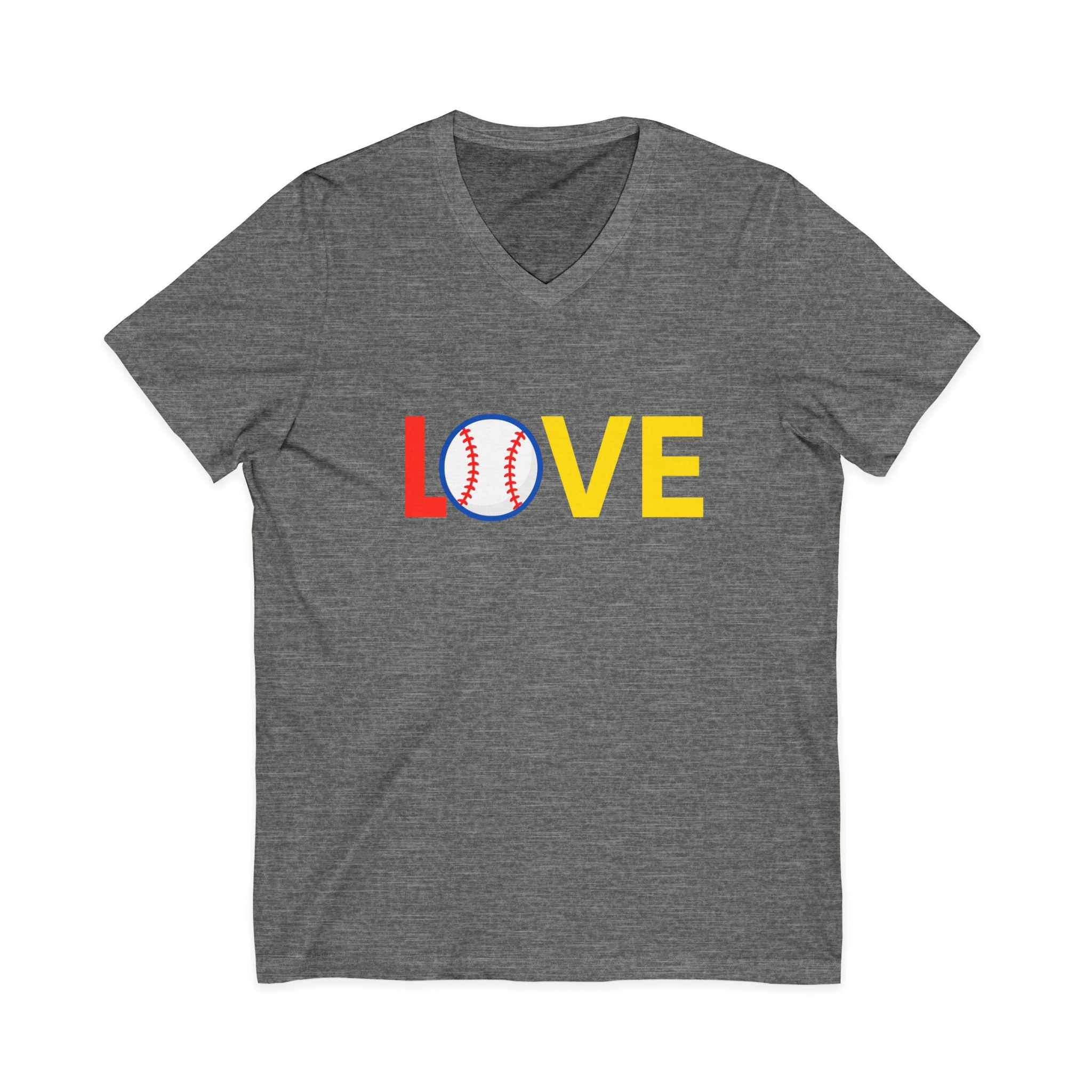 Baseball Love V-Neck Tee for Sports Fans