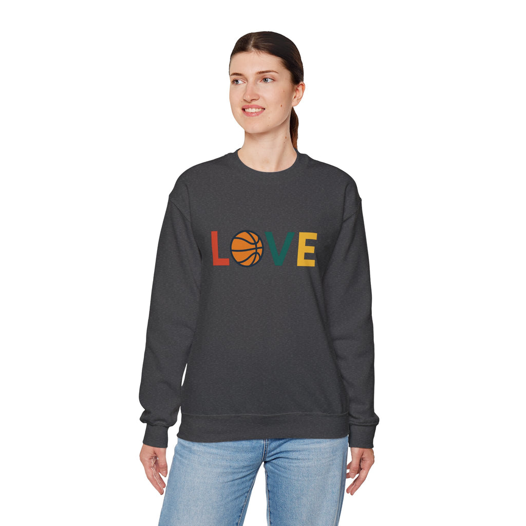Love Basketball Sweatshirt, Unisex Crewneck