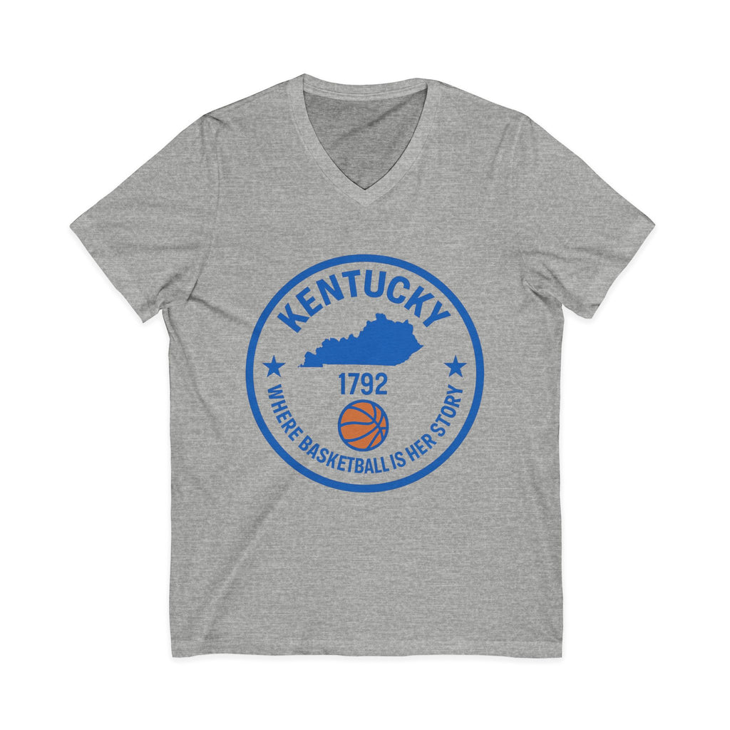 Kentucky Basketball Tee — 'Where Basketball Is Her Story' V-Neck