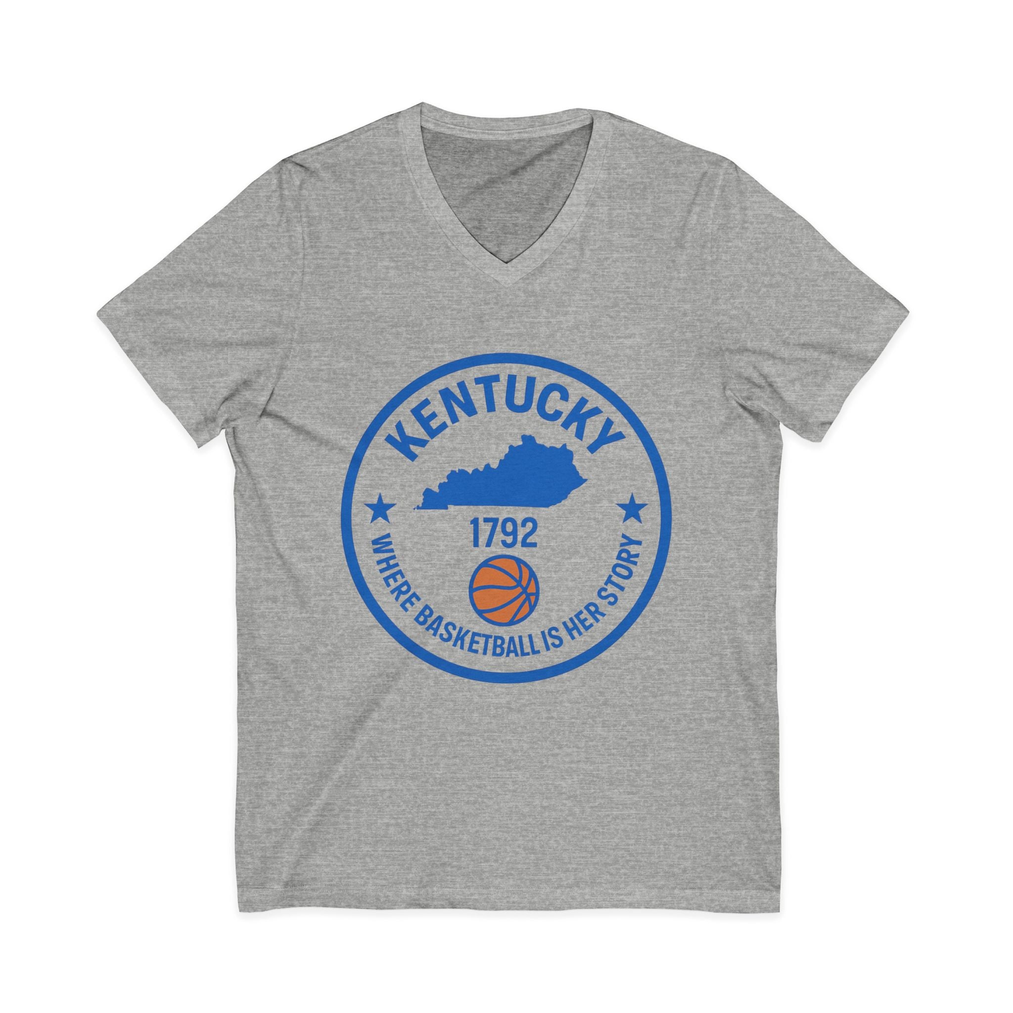Kentucky Basketball Tee — 'Where Basketball Is Her Story' V-Neck