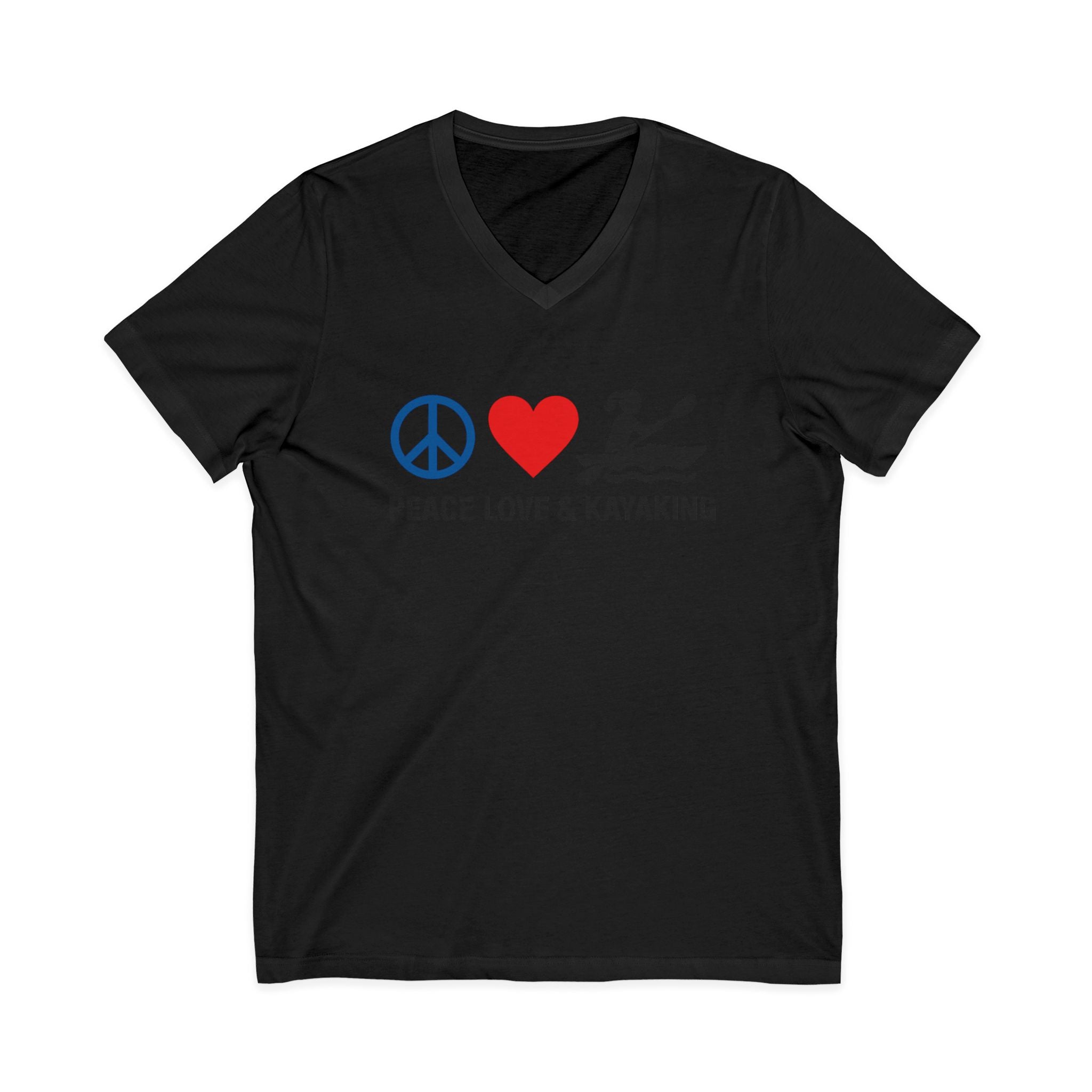 Peace Love & Kayaking V-Neck T-Shirt