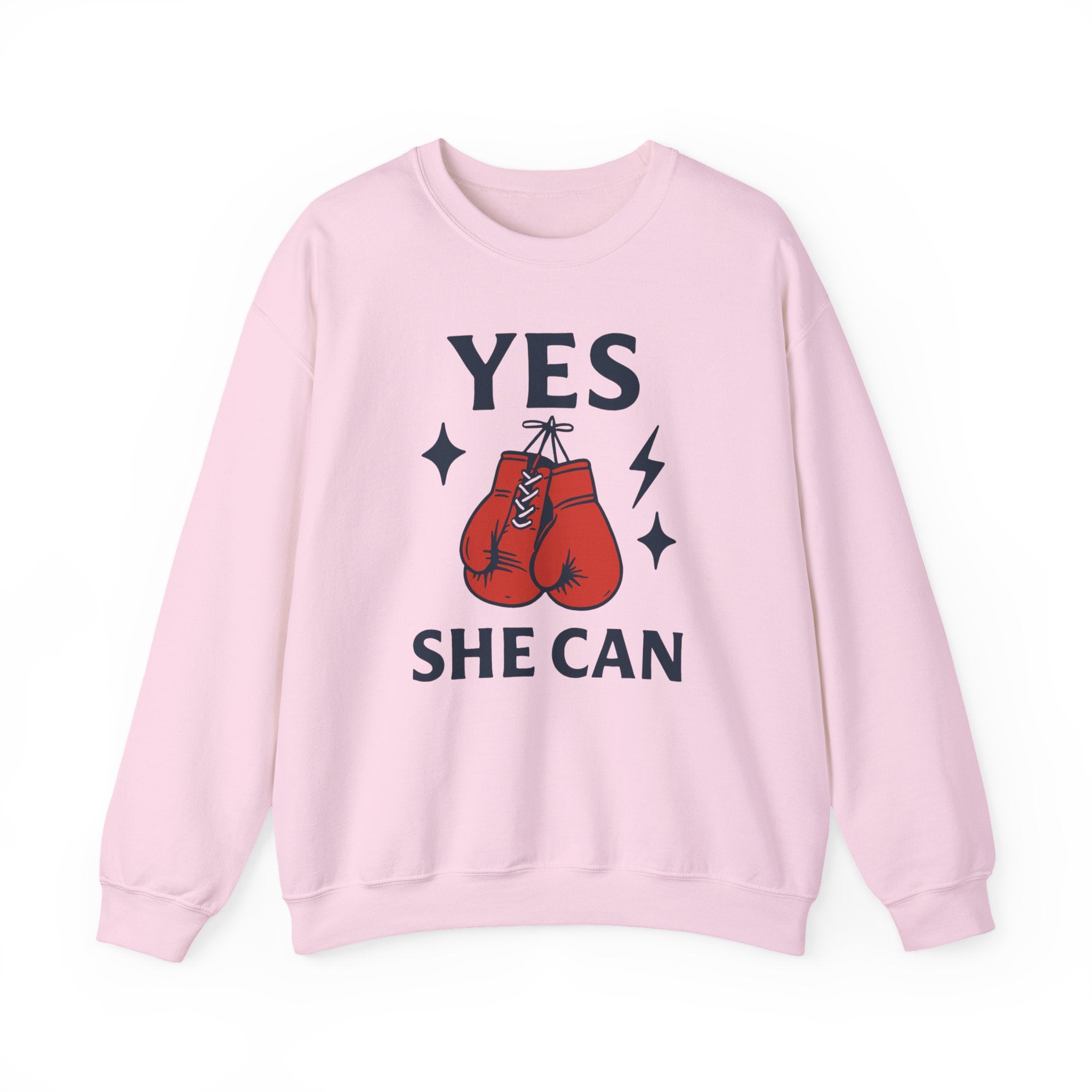 Yes, She Can Boxing Sweatshirt, Unisex Crewneck