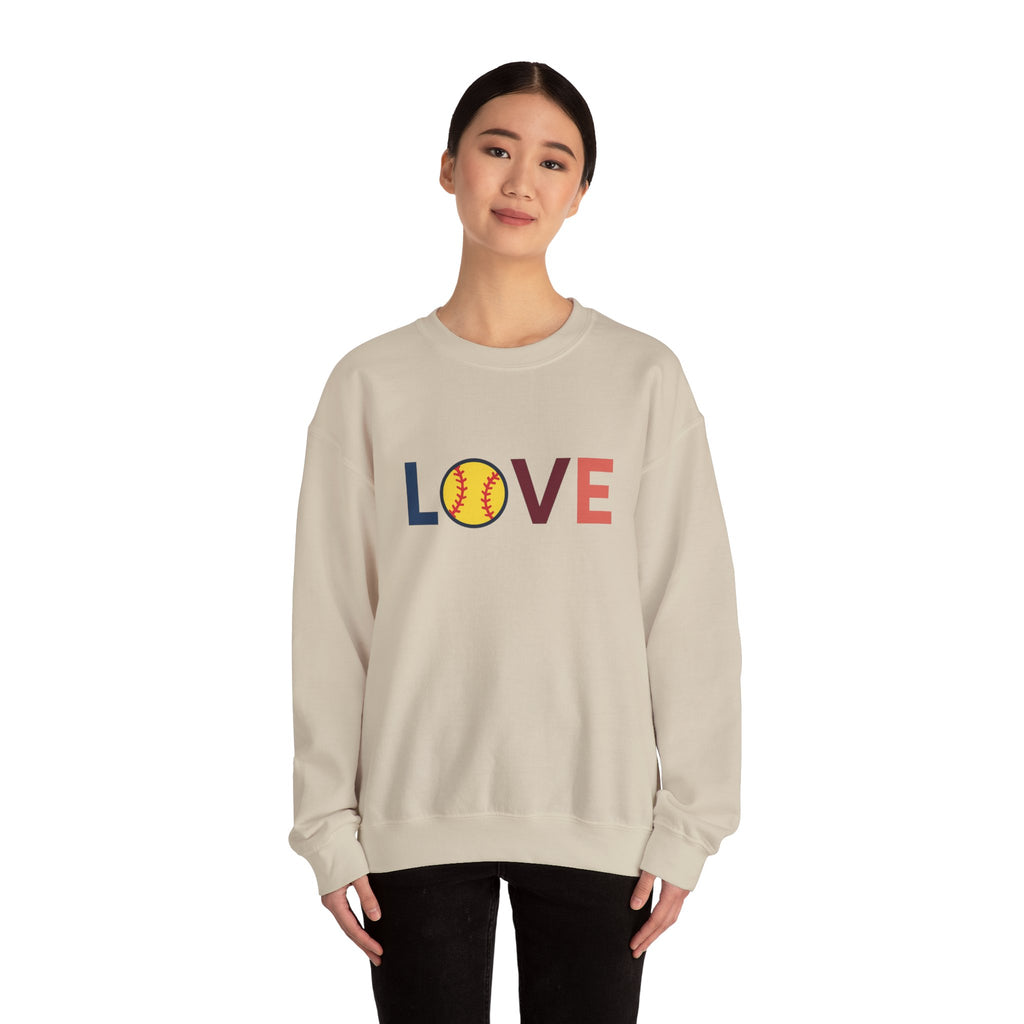 Love Baseball Crewneck Sweatshirt