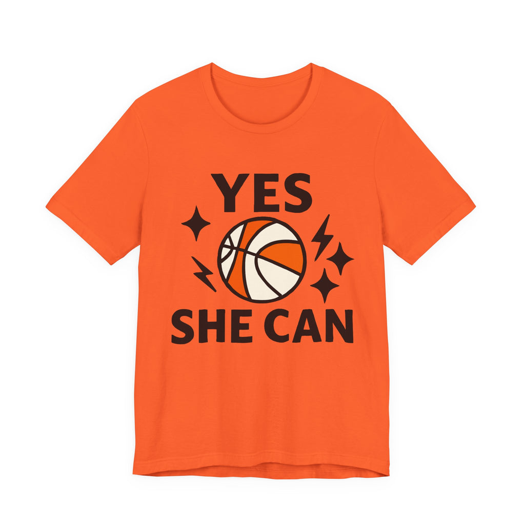 Yes, She Can Basketball Unisex Tee