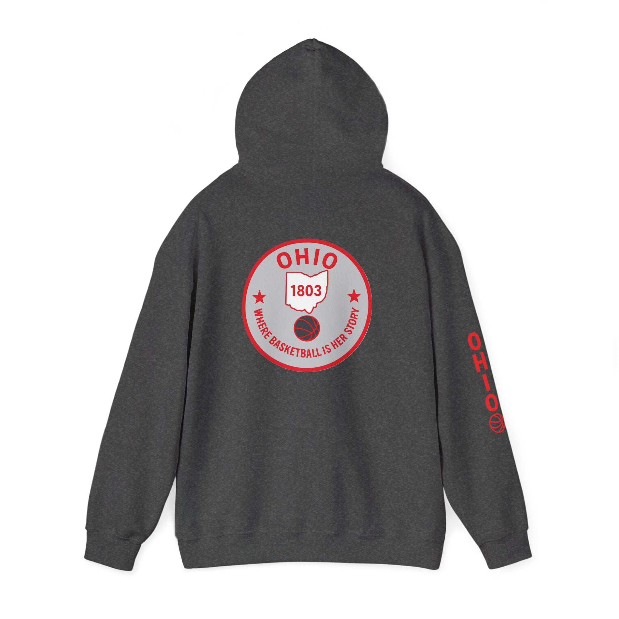 Ohio 1803 Basketball Logo Hoodie — State Pride Sports Pullover