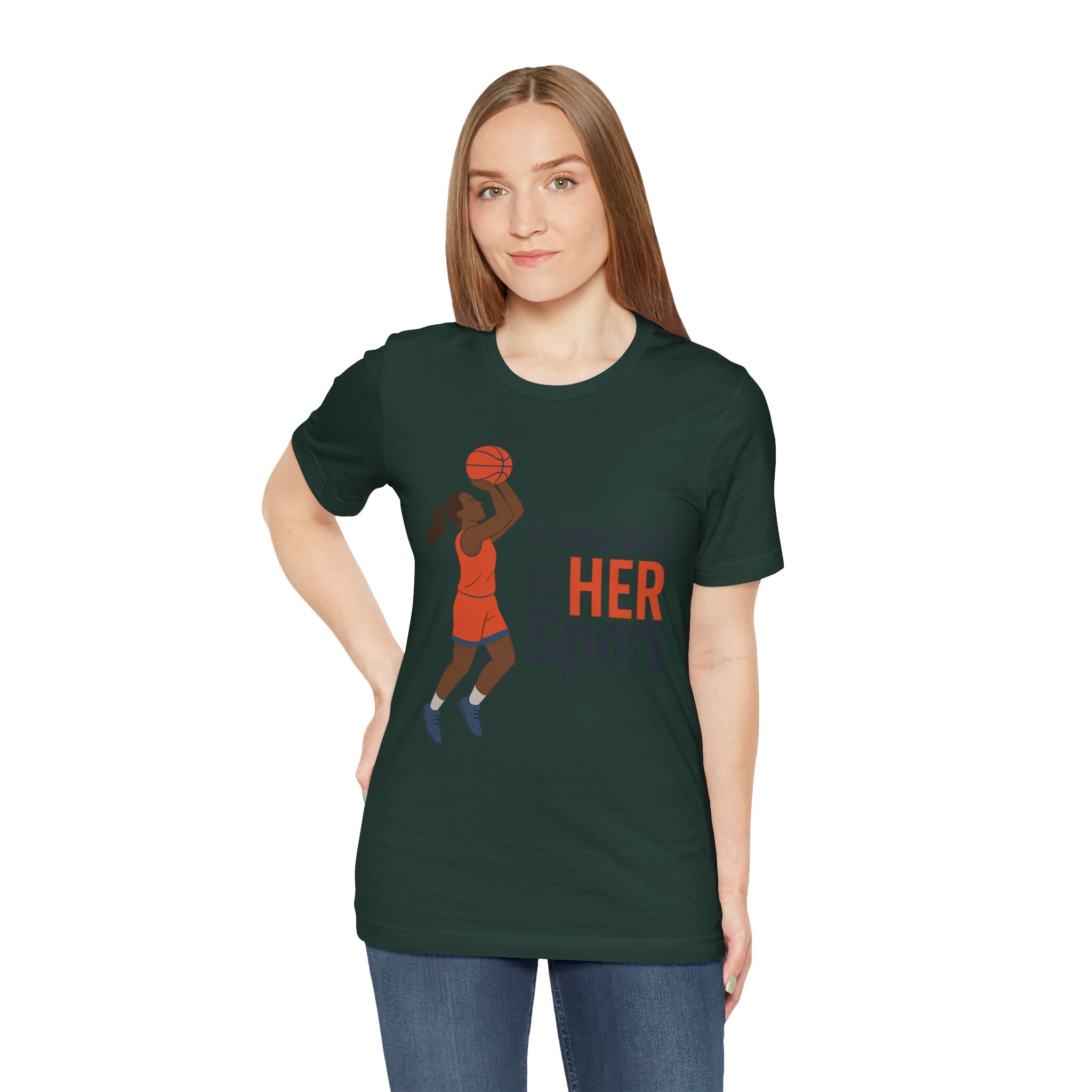 Unisex Sports Tee - Basketball Is Her Sport
