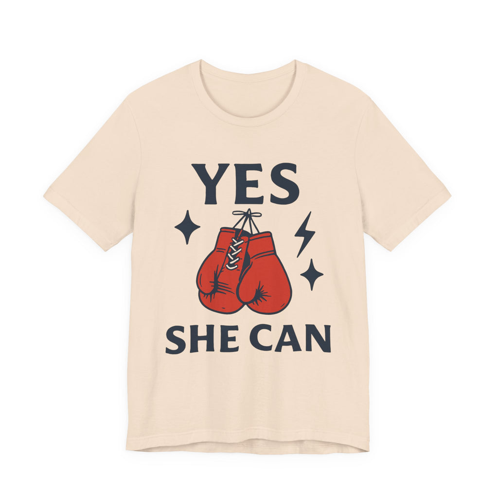 Yes, She Can Boxing Unisex Tee