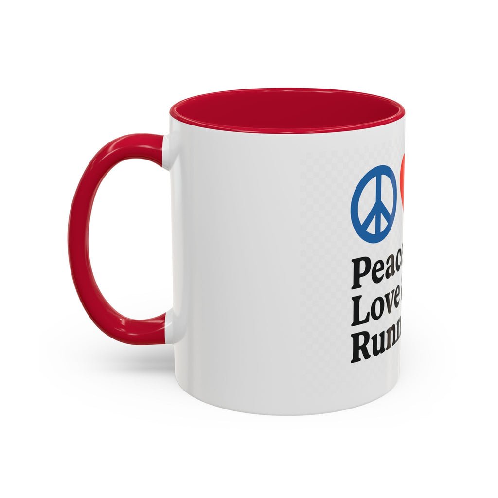 Peace Love & Running Motivational Mug