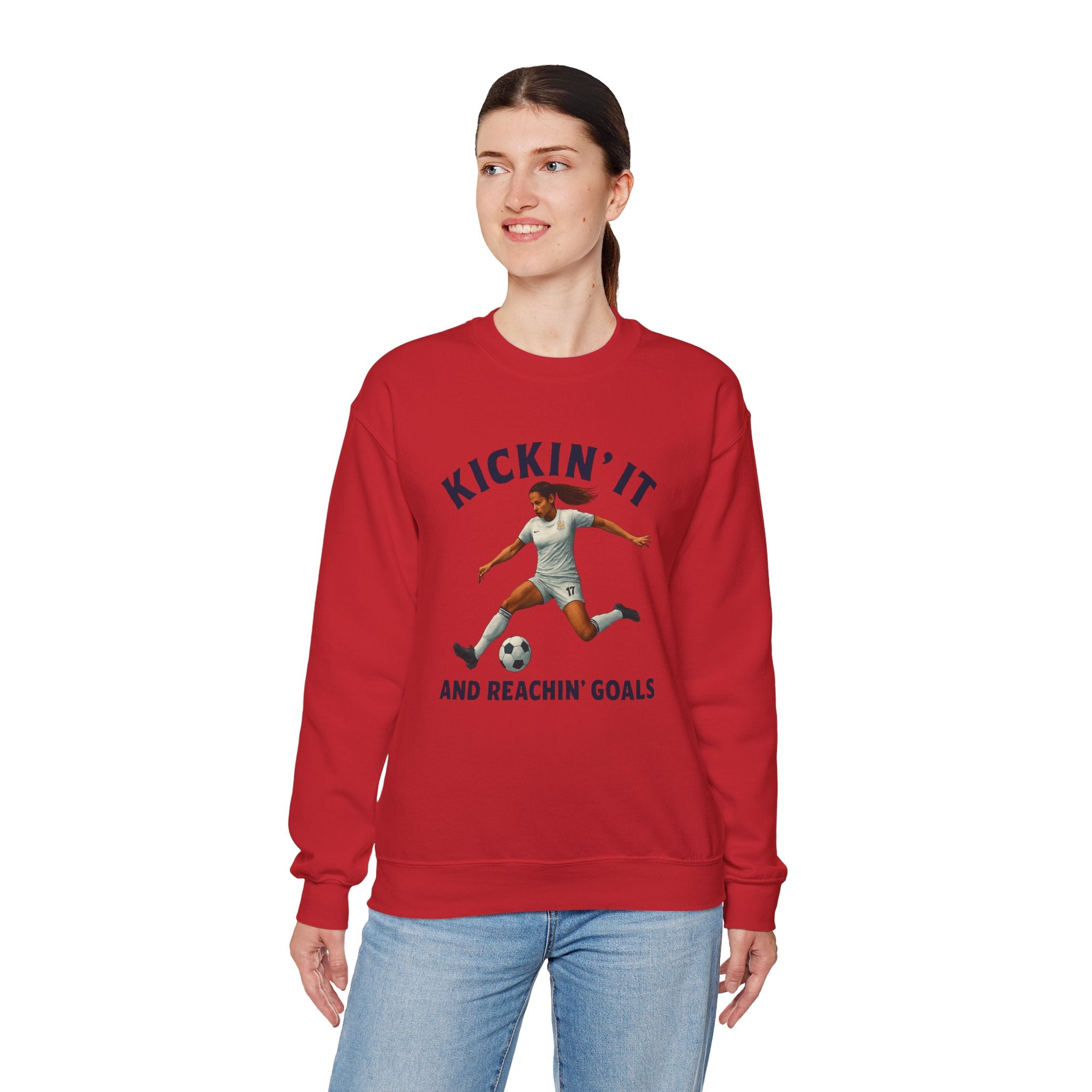 Kickin' It Crewneck Sweatshirt - Athletic Unisex Pullover